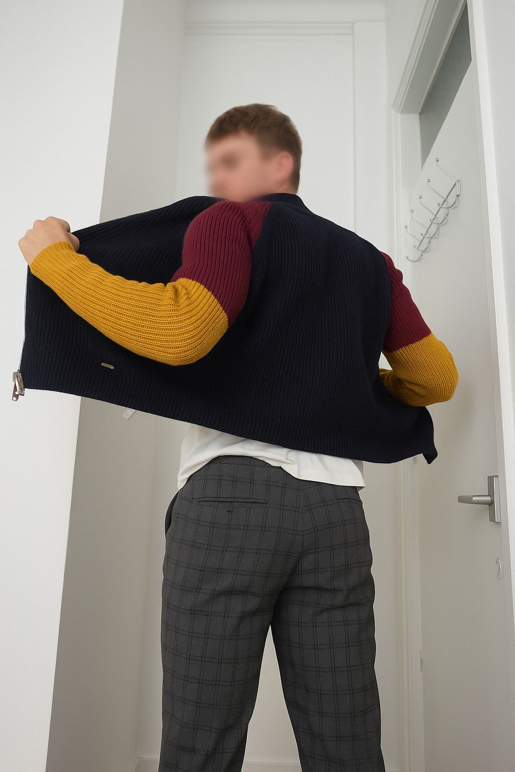 Dsquared2 DSQUARED2 Colorblock Ribbed Full-Zip Knit Sweater Size US M / EU 48-50 / 2 - 6 Thumbnail