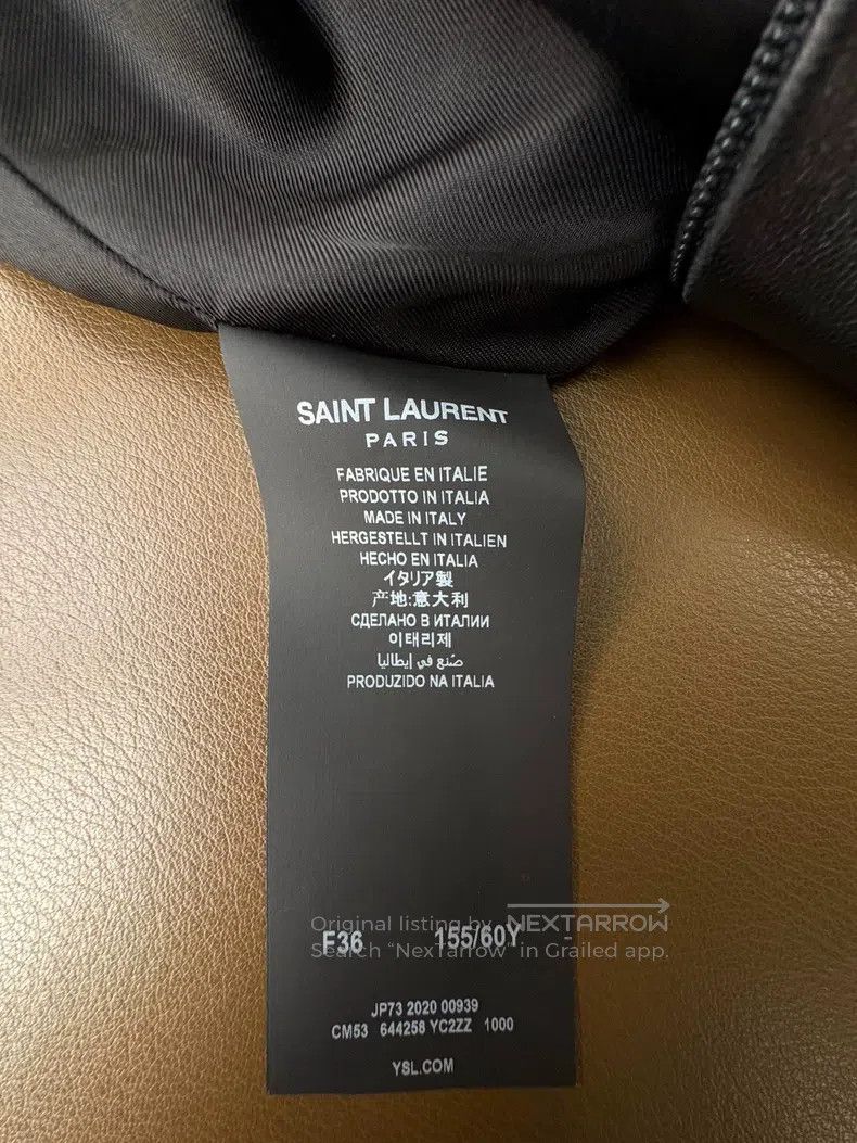Saint Laurent Paris Saint Laurent Paris size F36 Black 100% Lambskin Side Pocke Size 35" - 7 Thumbnail