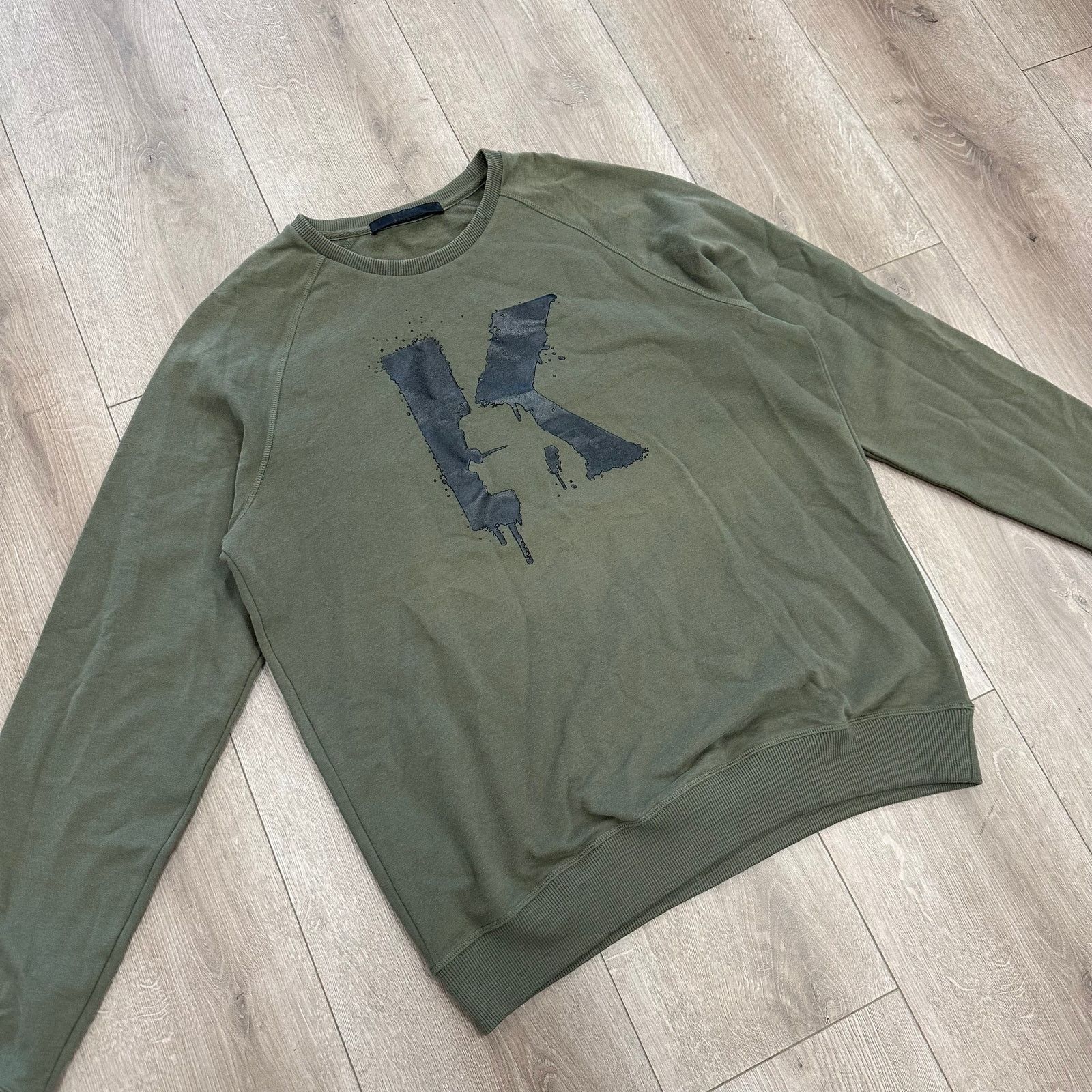 Karl Lagerfeld Karl Lagerfeld Big Logo Crew Neck Ribbed Sweater size Large Size US L / EU 52-54 / 3 - 2 Thumbnail
