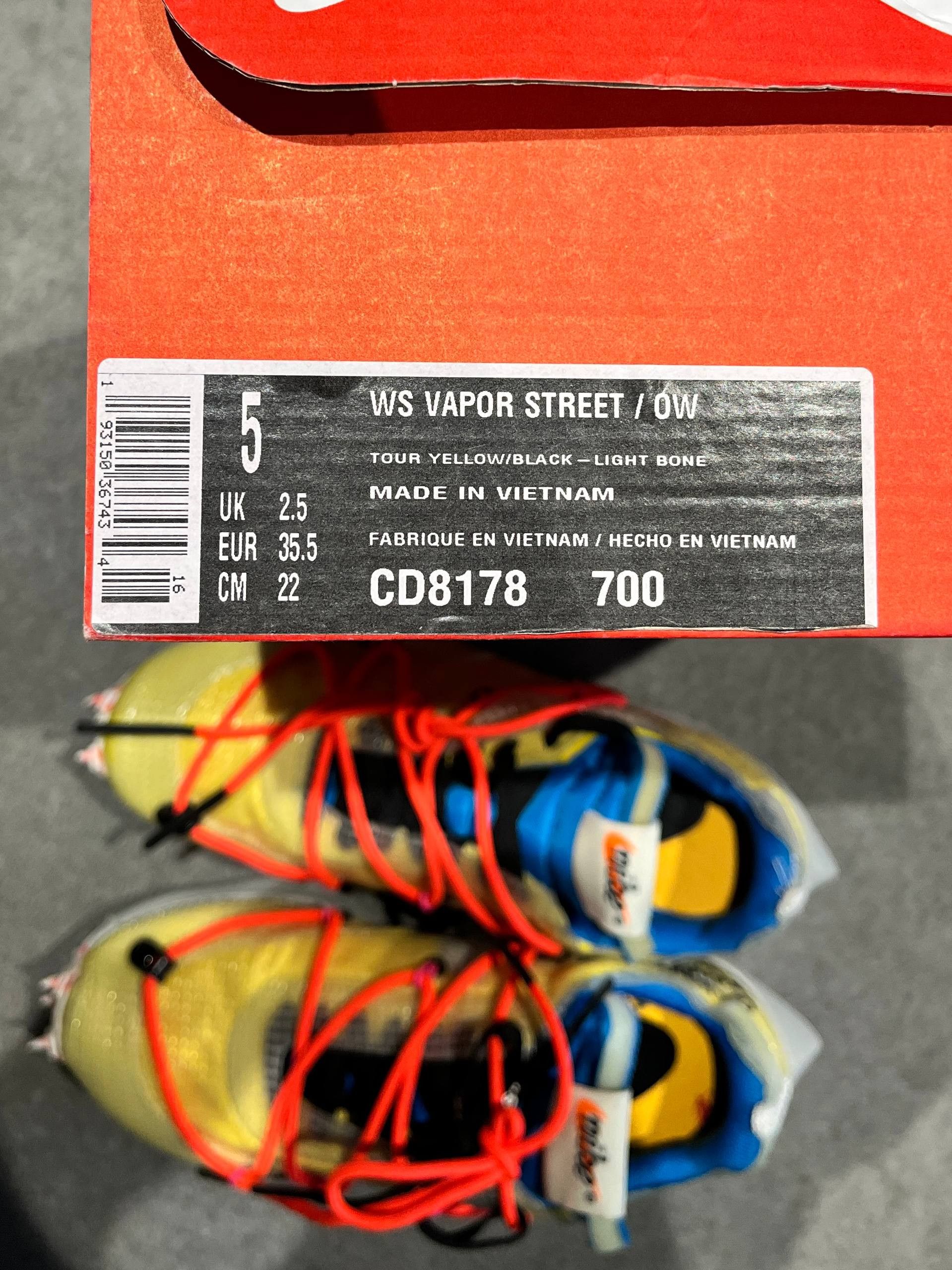Nike × Off-White Nike OffWhite Yellow Vapor Street CD8178-700 size 5 NEW Size US 5 / IT 35 - 7 Thumbnail