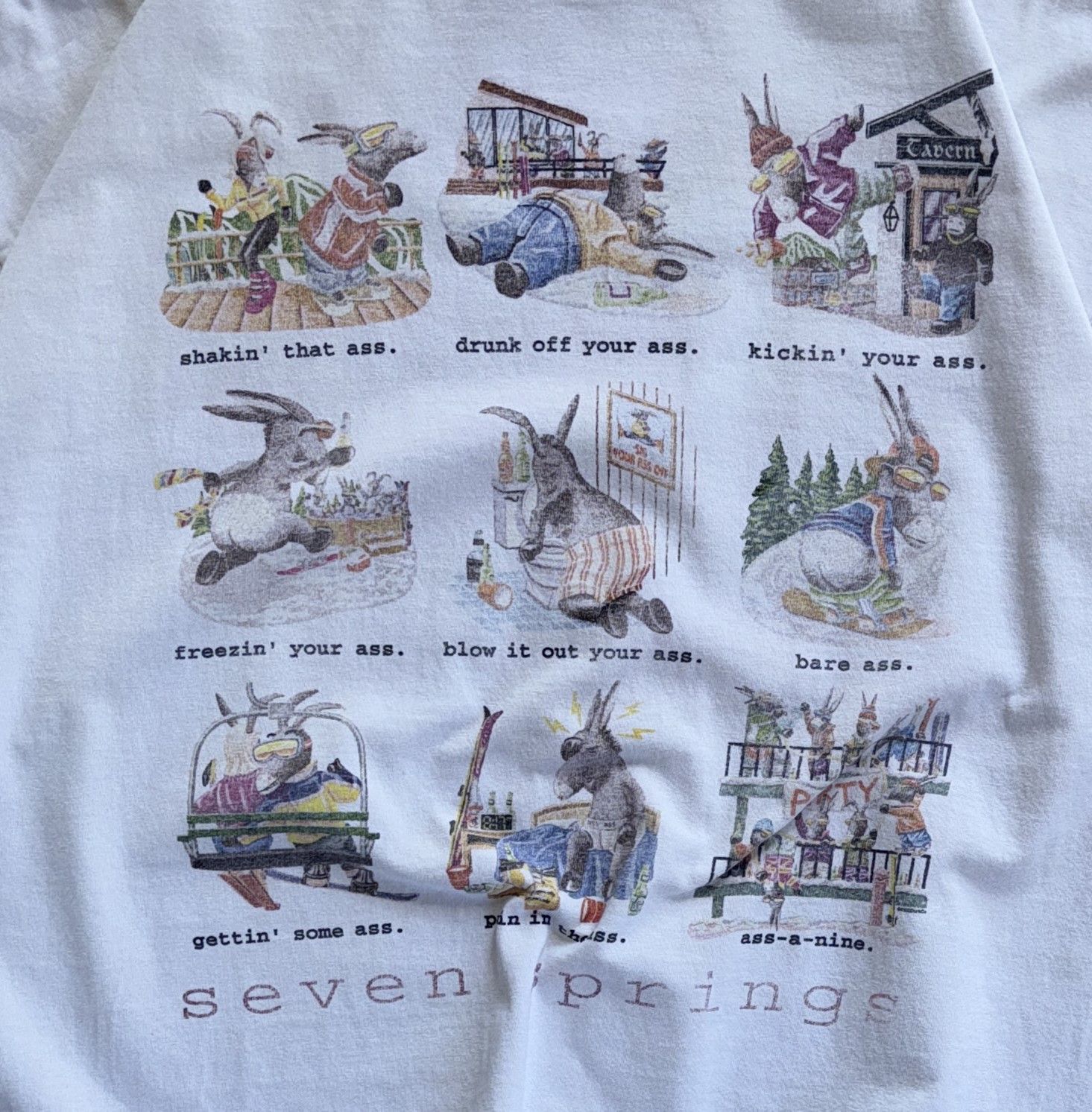 Vintage Seven Springs donkey vintage t-shirt - L Size US L / EU 52-54 / 3 - 2 Thumbnail