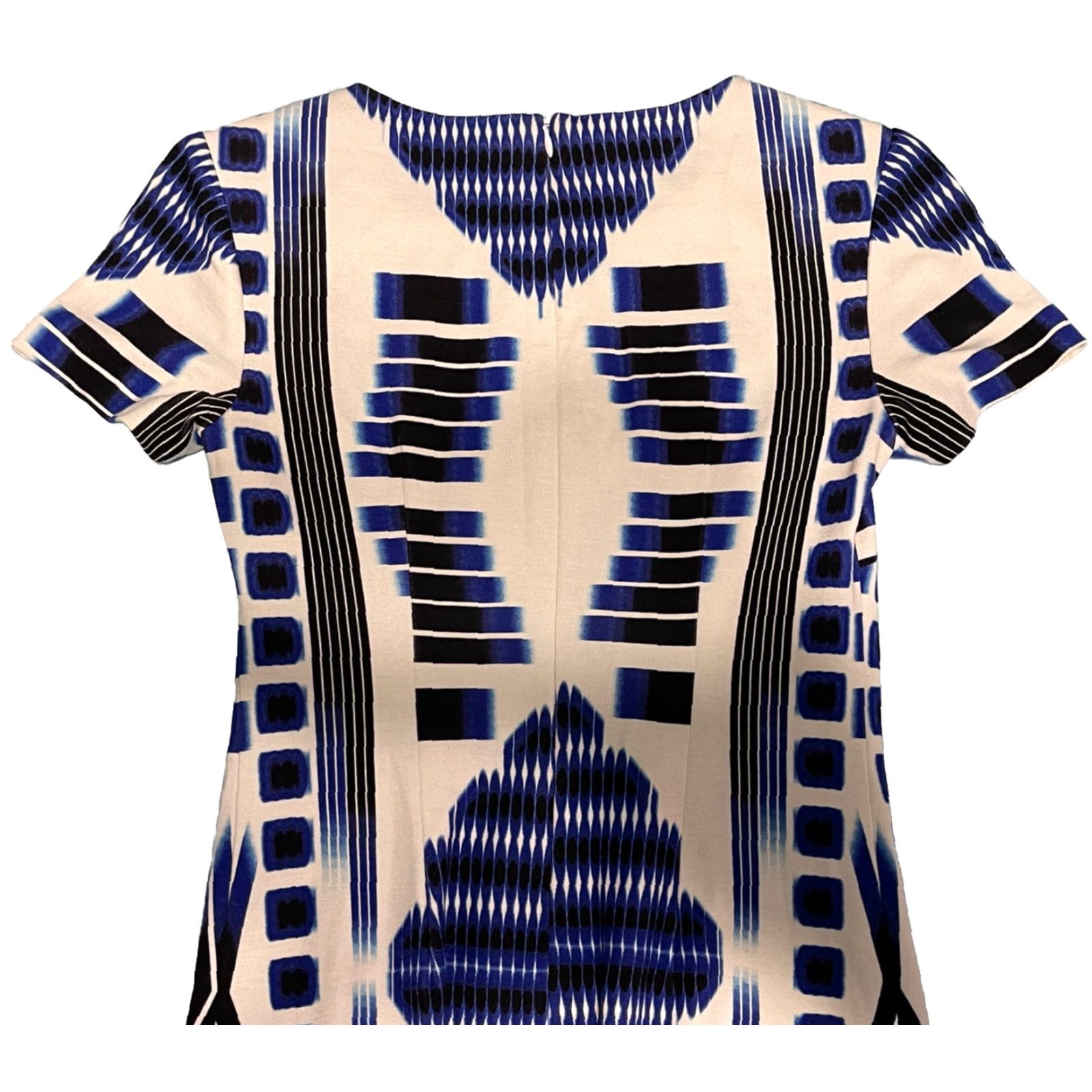 Trina Turk Trina Turk Minimalist Kiara Tie Dye Zipper Blue White Dress Size XS / US 0-2 / IT 36-38 - 6 Thumbnail