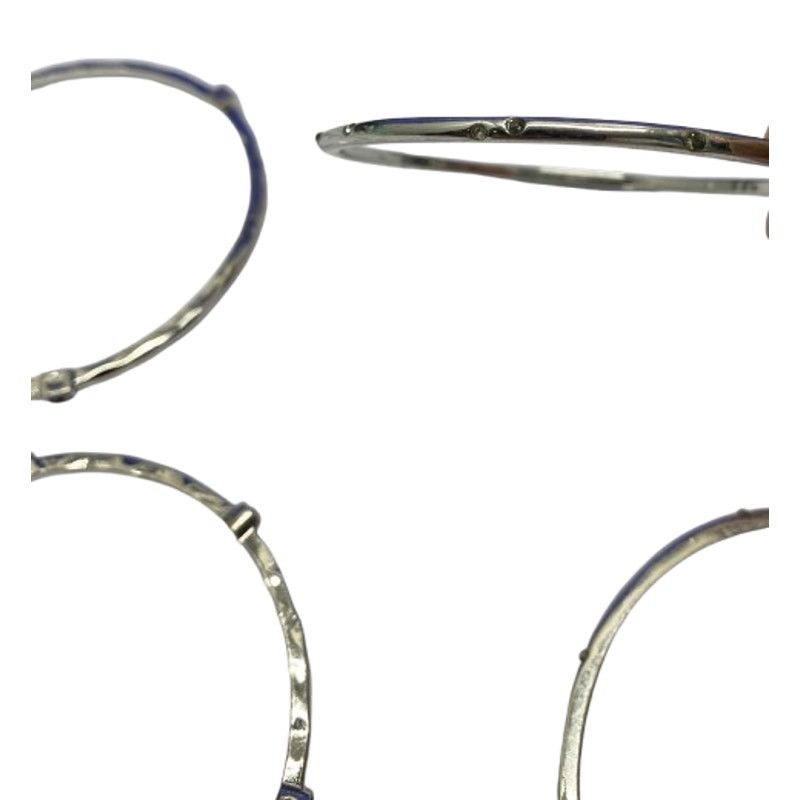The Unbranded Brand Silver Tone Bangle Bracelet Set Minimalist Stackable Jewelry Size ONE SIZE - 3 Thumbnail