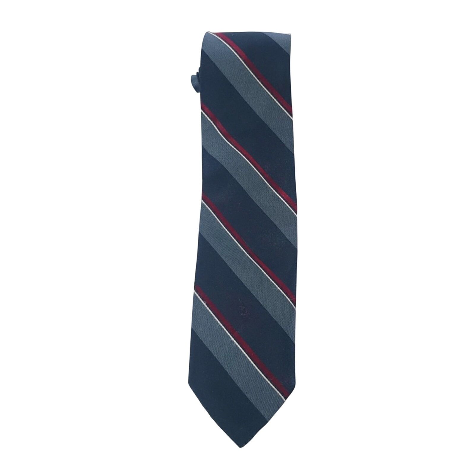 Dior Vintage Christian Dior Designer Striped Blue Mens Tie Size ONE SIZE - 2 Thumbnail