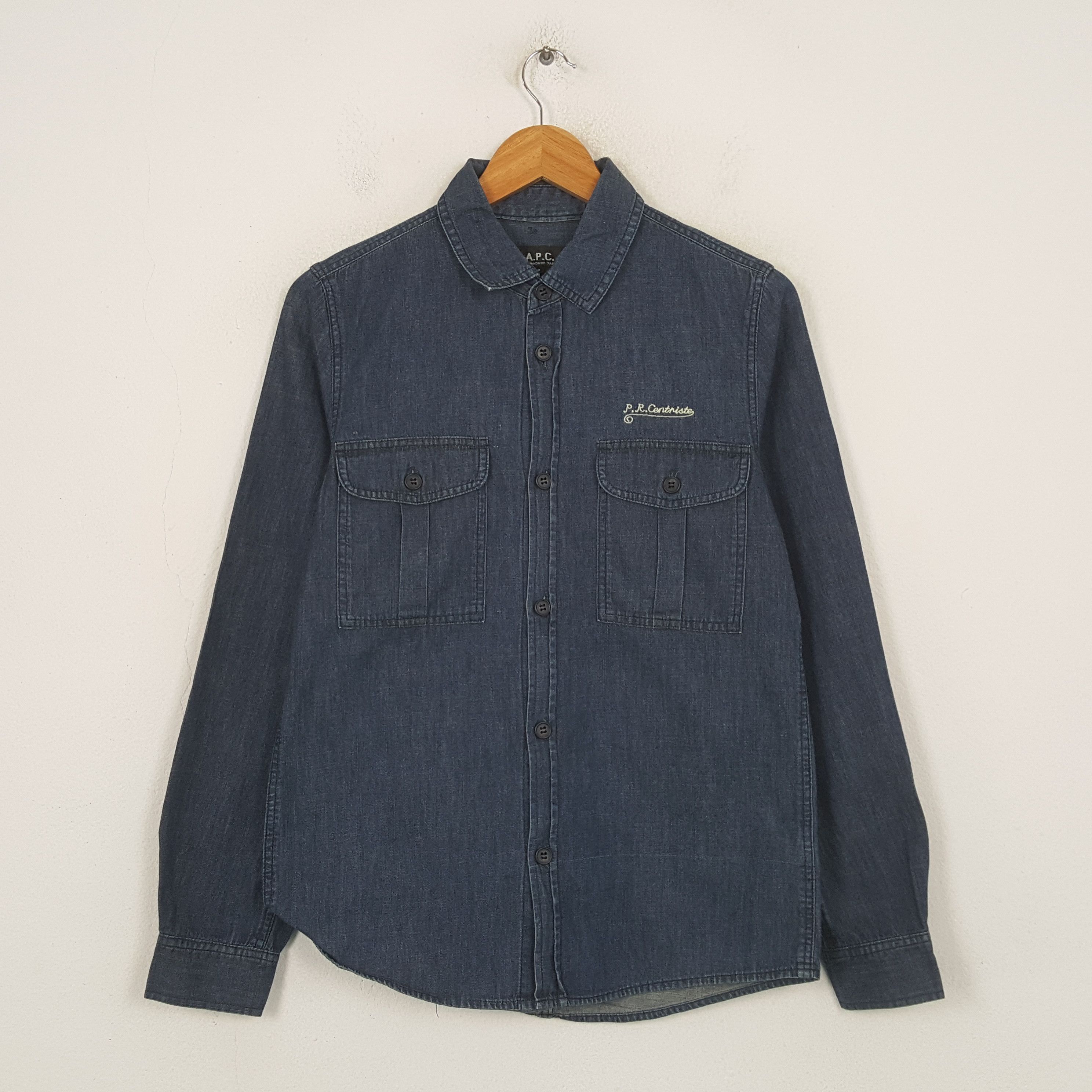 A.P.C. Vintage A.P.C Japanese Brand Denim Shirt C301N37 Size US S / EU 44-46 / 1 - 1 Thumbnail