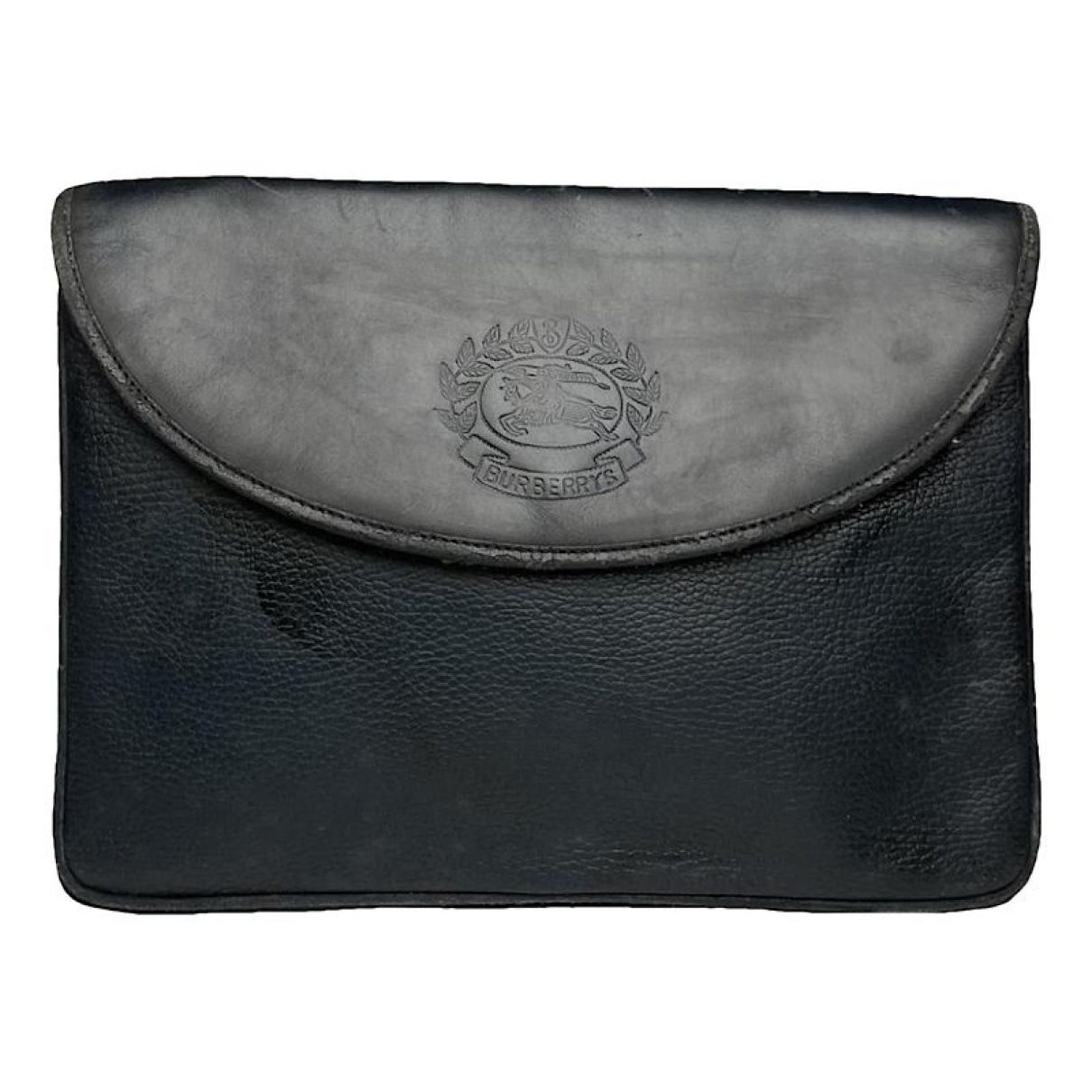 Burberry Black Leather Clutch Bag Size ONE SIZE - 1 Thumbnail