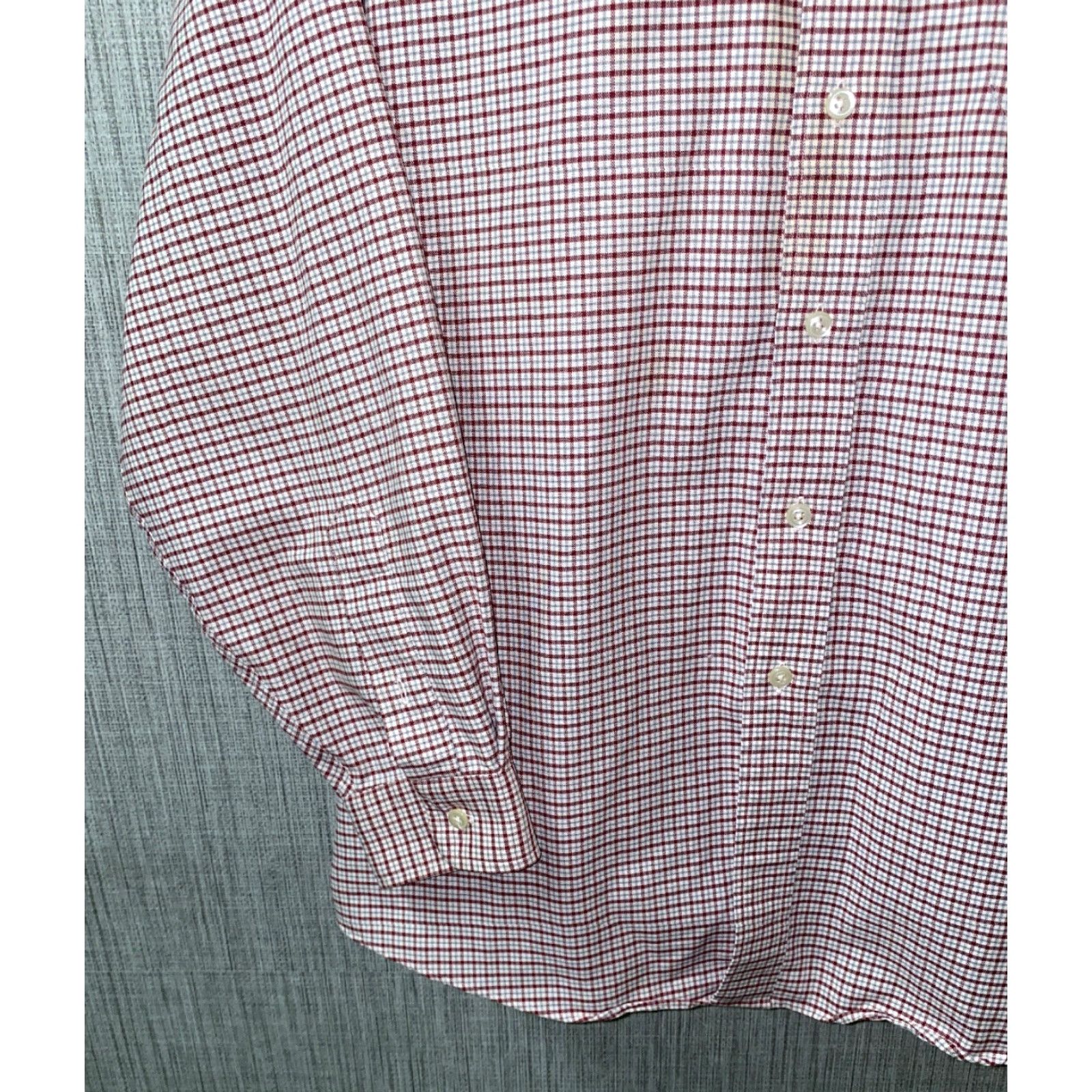 Vintage LL Bean Mens Red/White Checkered Long Sleeve Button Front Shirt 17.5 EUC Size US XXL / EU 58 / 5 - 4 Thumbnail