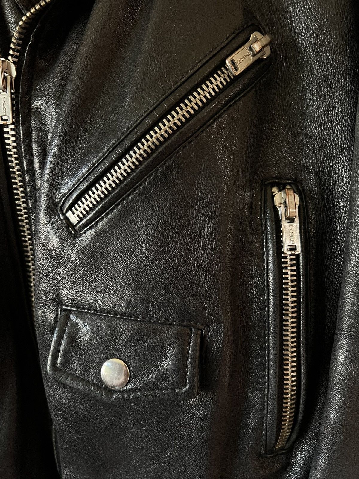 Blk Dnm Lambskin Perfecto Jacket M Leather Biker Black Kanye Size US M / EU 48-50 / 2 - 3 Thumbnail
