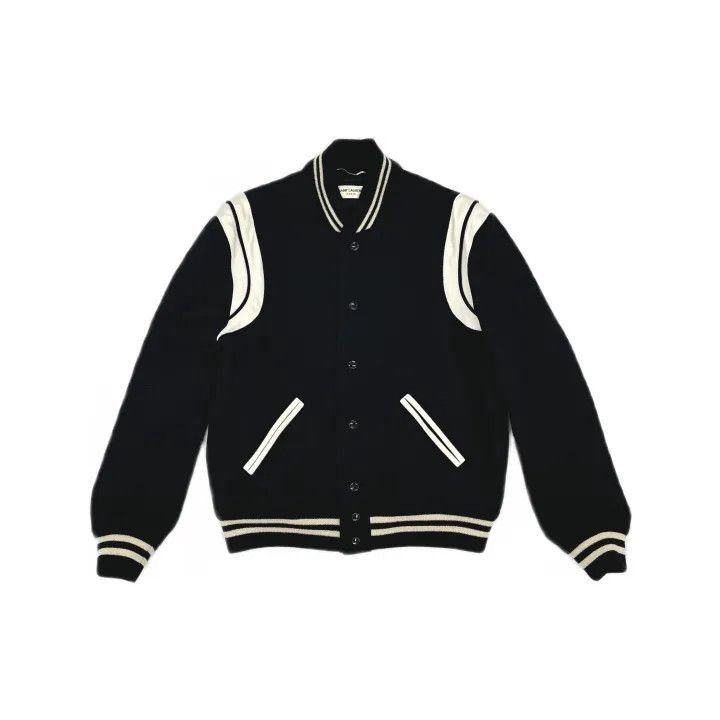 Other Saint Laurent Black Striped Baseball Jacket-2507 Size US L / EU 52-54 / 3 - 8 Thumbnail