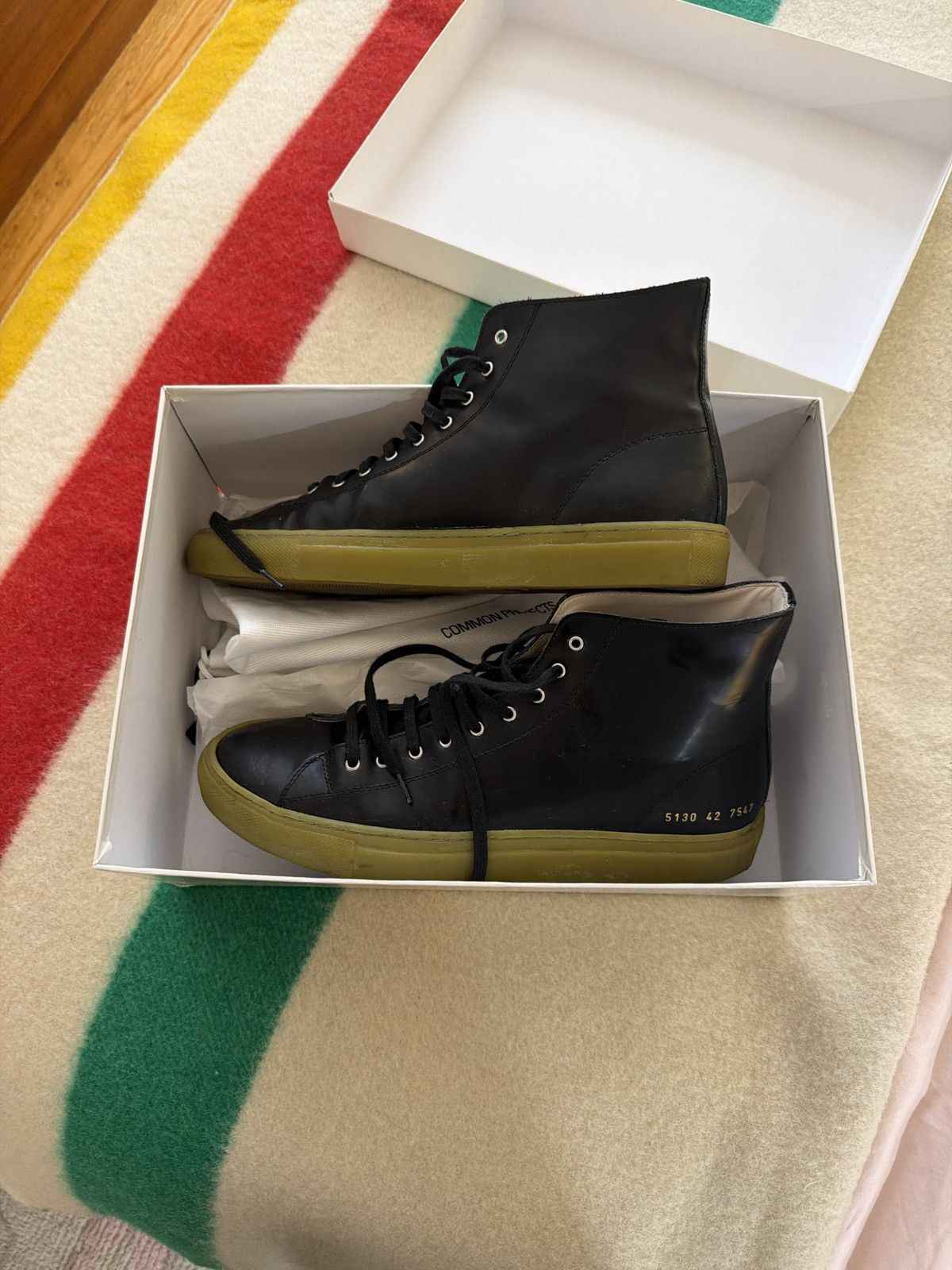 Common Projects Black common project high tops Size US 9 / EU 42 - 6 Thumbnail