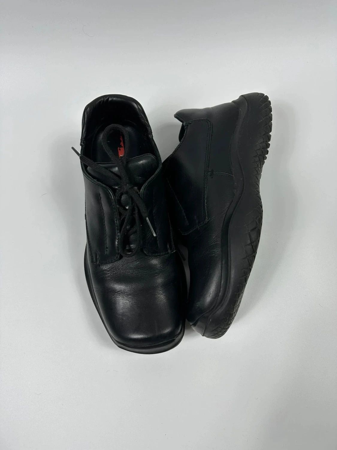 Prada Prada Sport FW1999 Black Leather Vibram Puddle Loafer Size US 10 / EU 43 - 1 Thumbnail