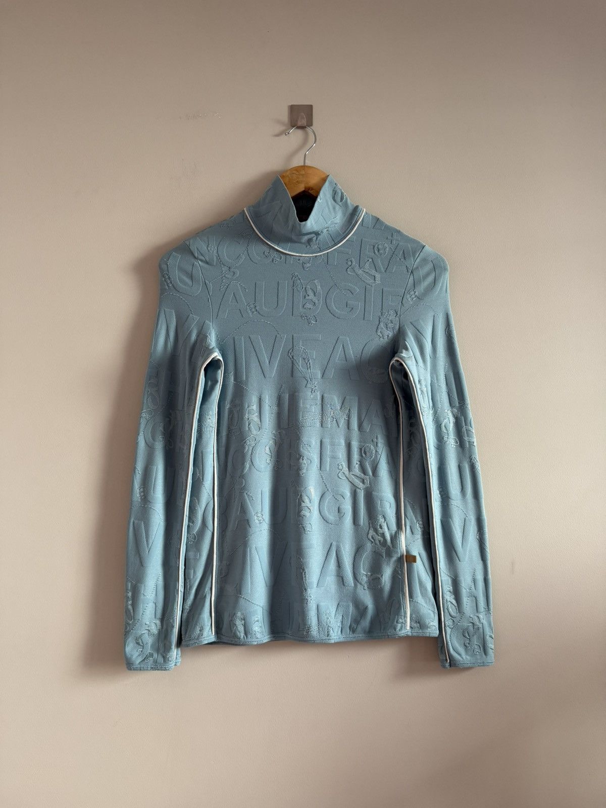 Marithe + Francois Girbaud Marithé François Girbaud Logo Embossed Turtleneck Longsleeve Size US M / EU 48-50 / 2 - 2 Thumbnail