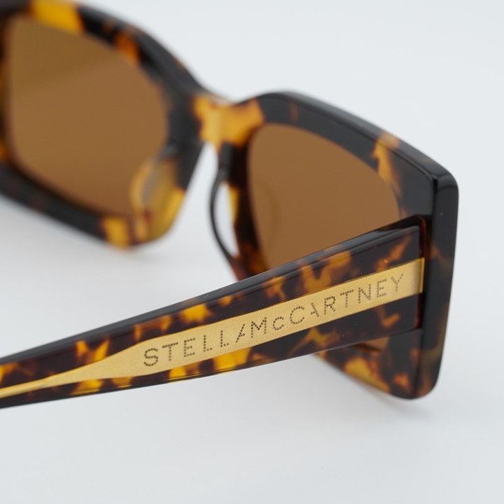 Stella McCartney Stella McCartney SC40065I 53E Sunglasses Havana Rectangle Size ONE SIZE - 8 Thumbnail