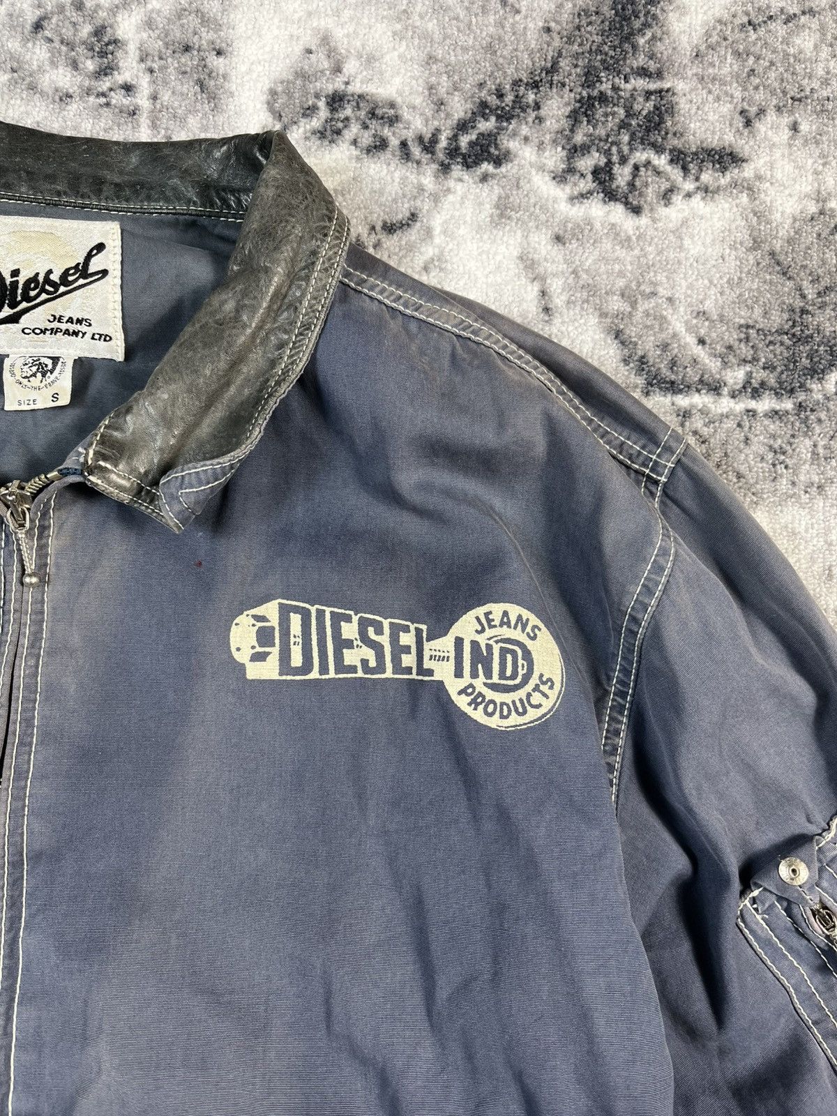 Diesel Vintage Diesel Distressed Faded Jacket Y2K Workwear Style Size US S / EU 44-46 / 1 - 2 Thumbnail