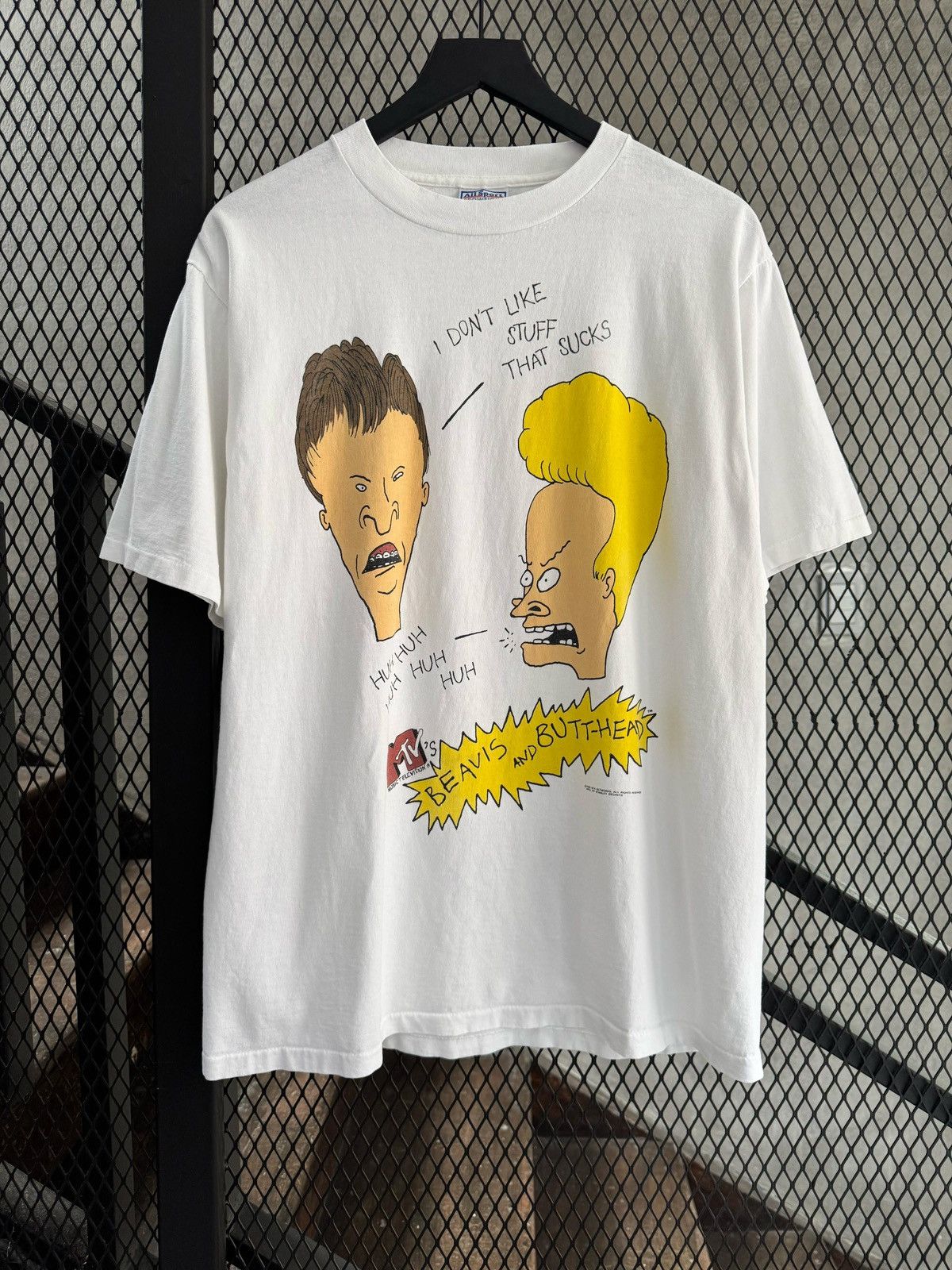 Band Tees × Vintage Vintage 1993 Beavis & Butthead I Don’t Like Stuff Tee Size US L / EU 52-54 / 3 - 1 Thumbnail