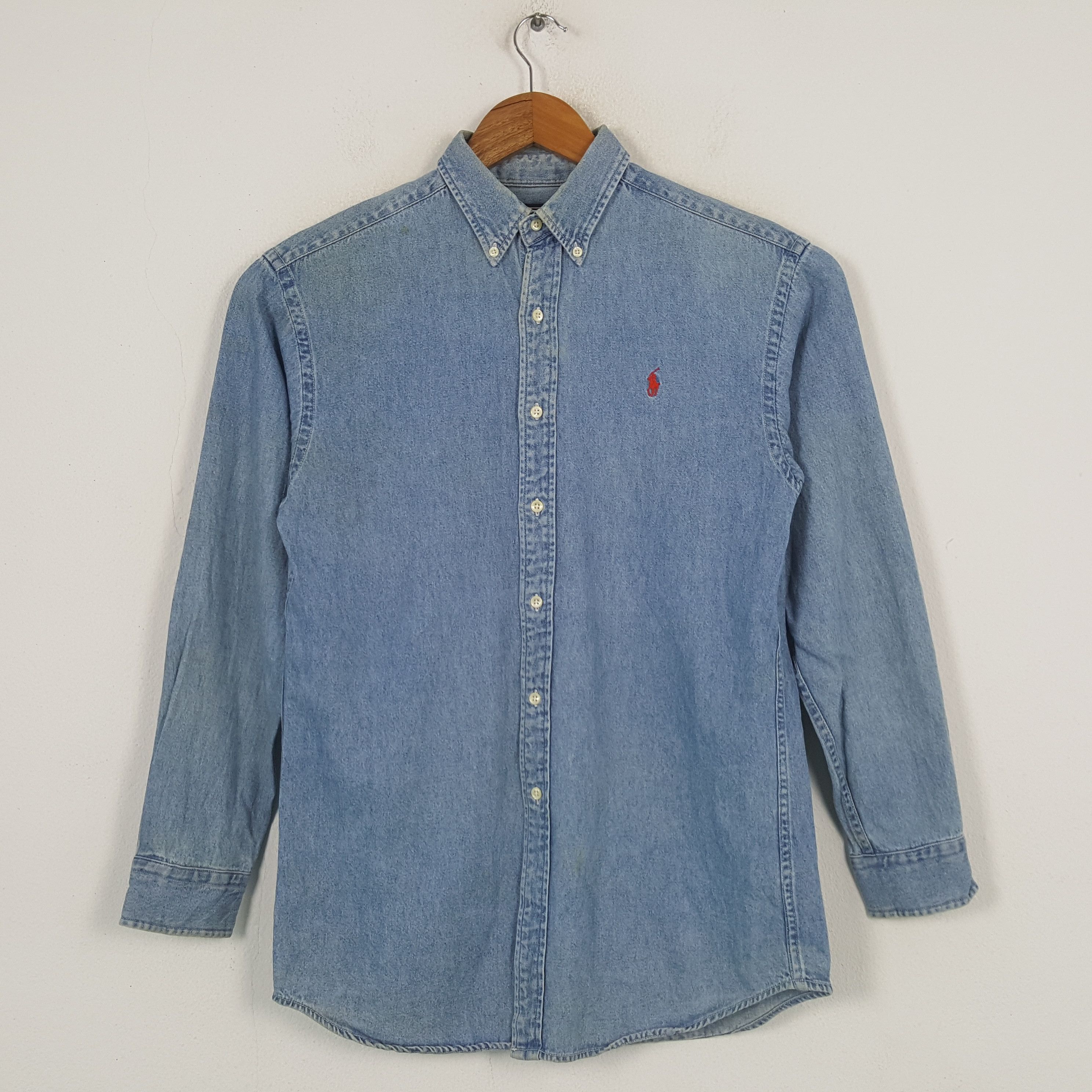 Polo Ralph Lauren × Vintage Vintage POLO by RALPH LAUREN Fashion Denim Shirt C285N35 Size US M / EU 48-50 / 2 - 1 Thumbnail