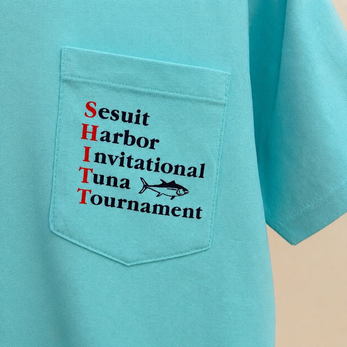 Vintage 1989 Sesuit Harbor Tuna Tournament Fishing Tee - Pocket t Size US S / EU 44-46 / 1 - 2 Thumbnail