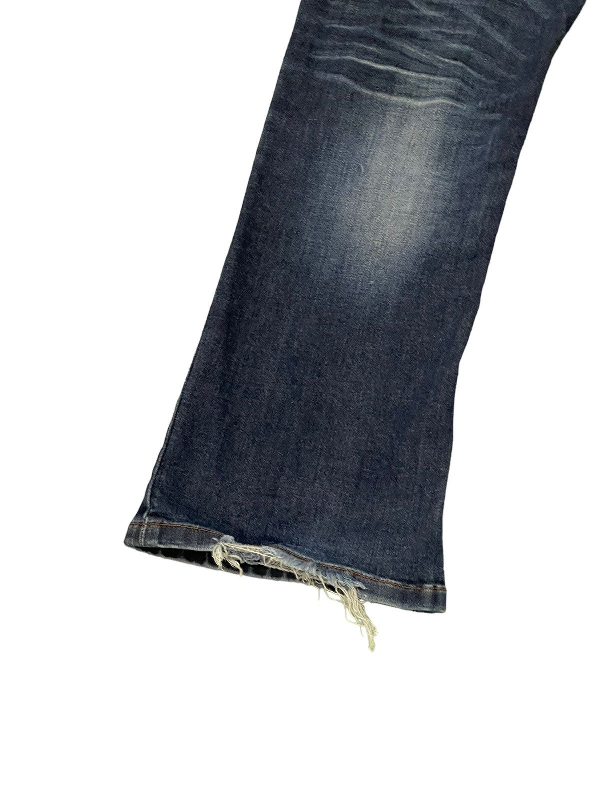 Japanese Brand Flare Jeans Nicole Club Distress Slim Stretch Boot Cut 7🟦3 Size US 35 - 14 Thumbnail