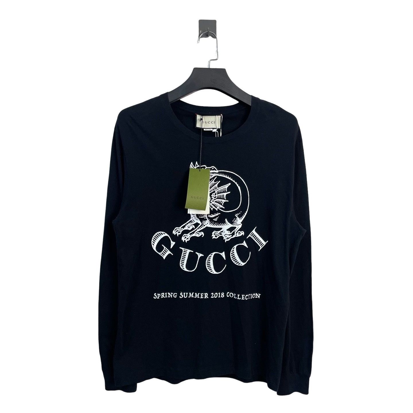Gucci Gucci Dragon Print Long Sleeve Tee Size XL Size US XL / EU 56 / 4 - 1 Thumbnail