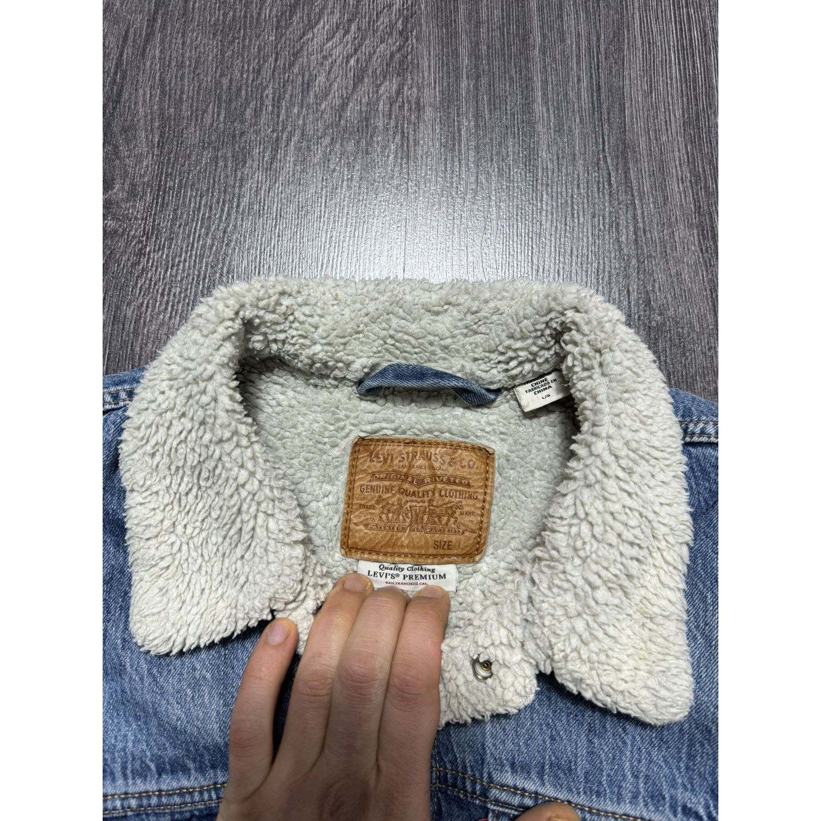 Levi's × Vintage Levi's Blue Denim Sherpa Trucker Jacket Size US L / EU 52-54 / 3 - 5 Thumbnail