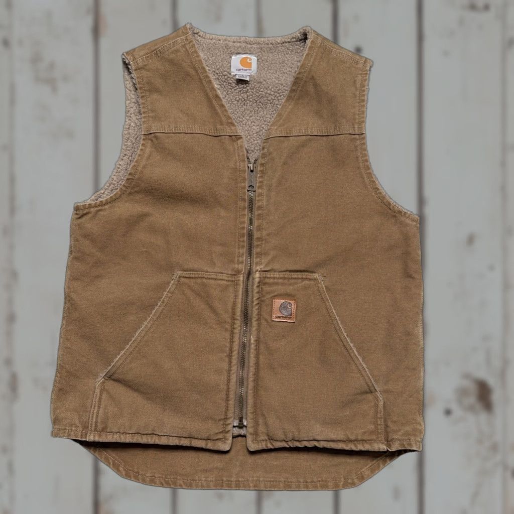 Carhartt Carhartt Vest Shirt Unisex Adults Small Brown Canvas Lined 90s Vintage Workwear V26 FRB Autodesk? Size US S / EU 44-46 / 1 - 1 Thumbnail