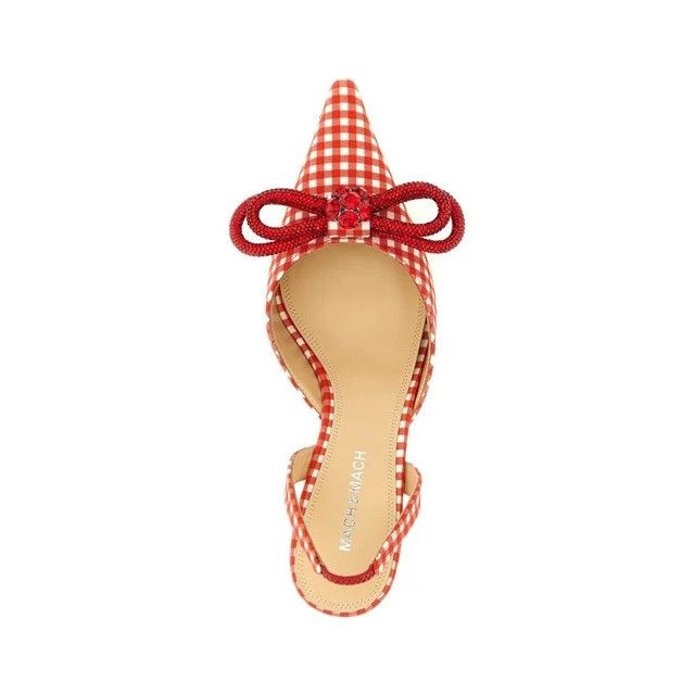 MACH & MACH MACH & MACH Double Bow Red Slingback 65mm Pumps New & Authen Size US 7 / IT 37 - 4 Thumbnail