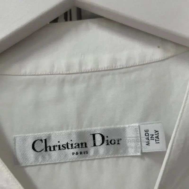 Dior Dior White Cotton Long Sleeve Dress . Size M / US 6-8 / IT 42-44 - 7 Thumbnail