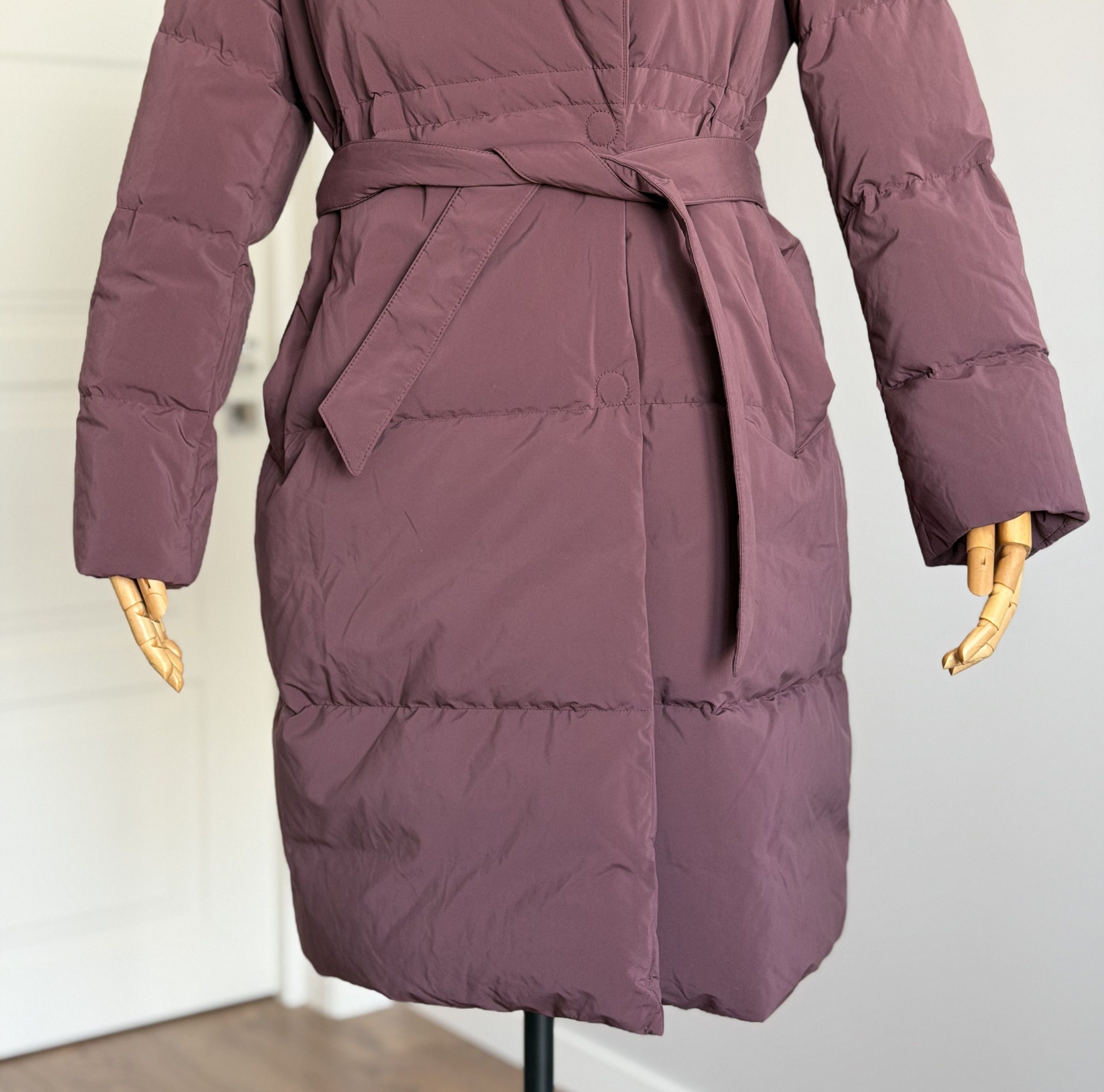 Other DUNO Long Down Coat Puffer Jacket Size 44 M Burgundy Luxury Size M / US 6-8 / IT 42-44 - 5 Thumbnail