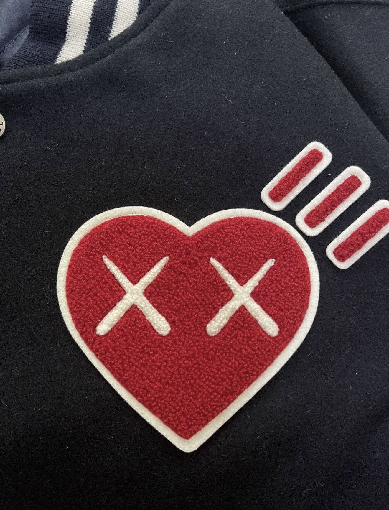 Human Made × Kaws Human Made x Kaws varsity jacket navy blue Size US L / EU 52-54 / 3 - 12 Thumbnail