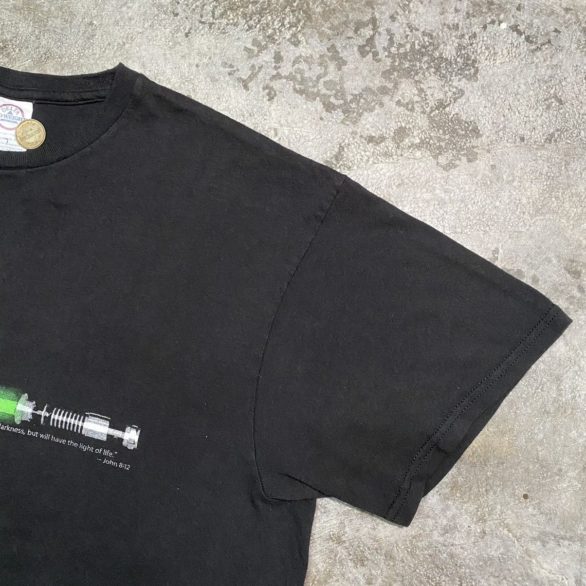 Star Wars Y2K STAR WARS LIGHTSABERS WORDING T SHIRT Size US L / EU 52-54 / 3 - 6 Thumbnail