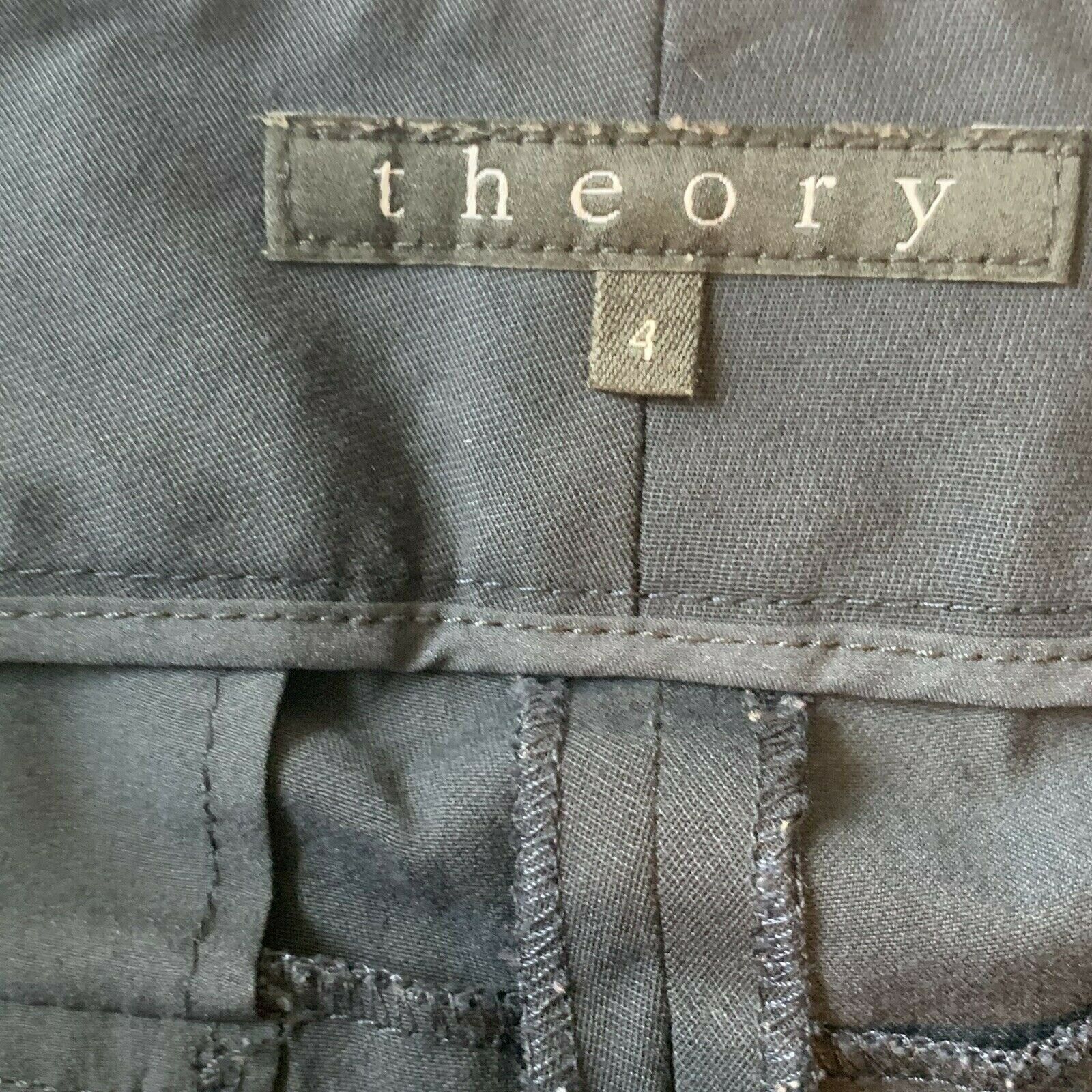 Theory Theory Navy Blue Straight Leg Dress Pants Size 4 Size 27" / US 4 / IT 40 - 3 Thumbnail