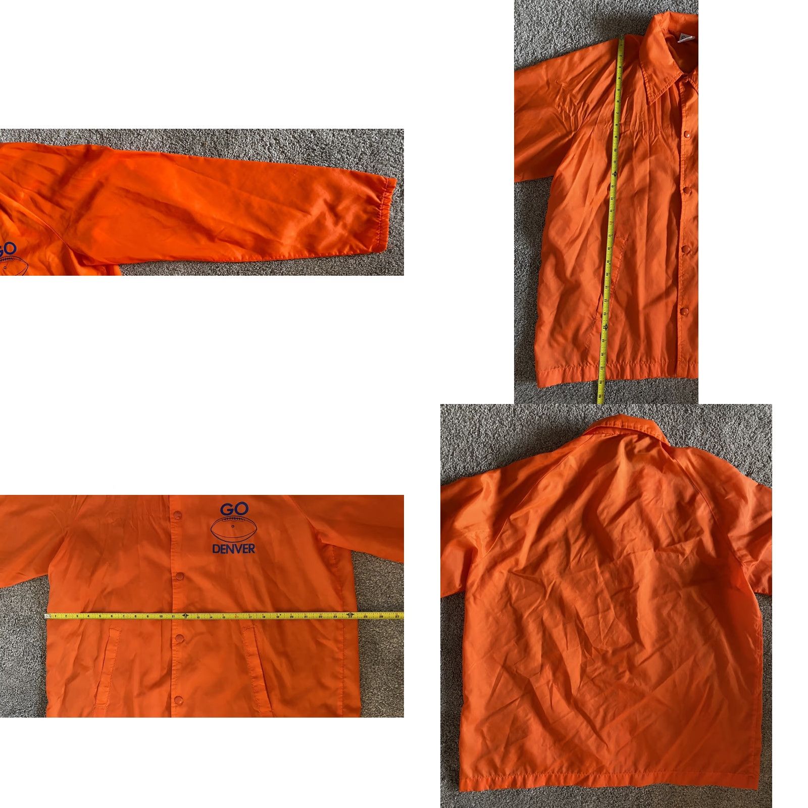 Vintage VINTAGE Ebert Sportswear Windbreaker Jacket Mens L Denver Broncos Nylon Orange 1980s Size US L / EU 52-54 / 3 - 8 Thumbnail