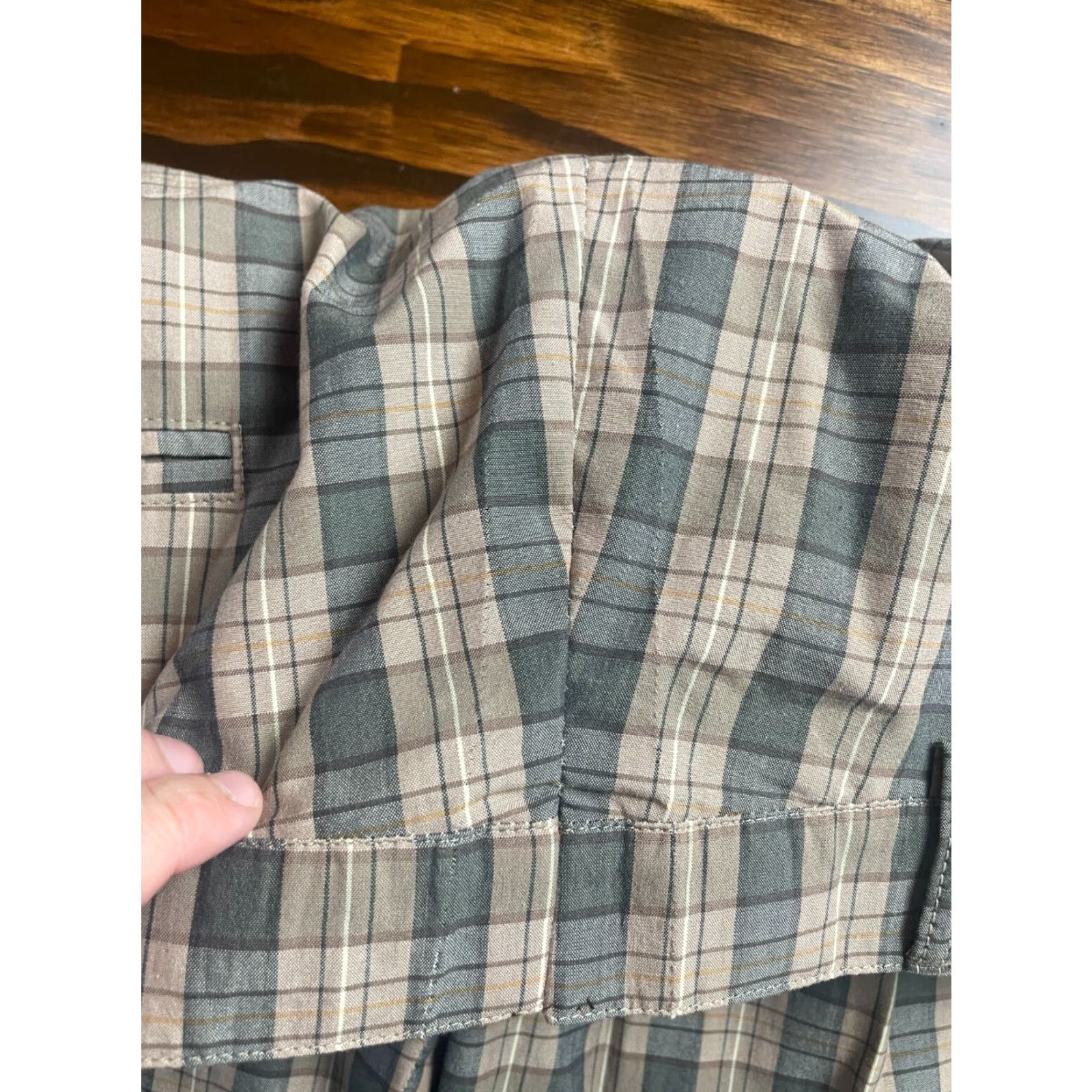 Bogner Bogner Pants Men's 41x28.5 Gray Plaid Flat Front Dress Pants Pockets Size US 41 - 5 Thumbnail
