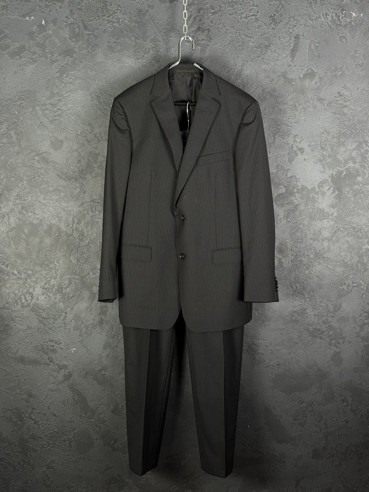 Z Zegna Z Zegna City Luxury Wool Stripped Men’s Suit 52R Size 52R - 1 Thumbnail