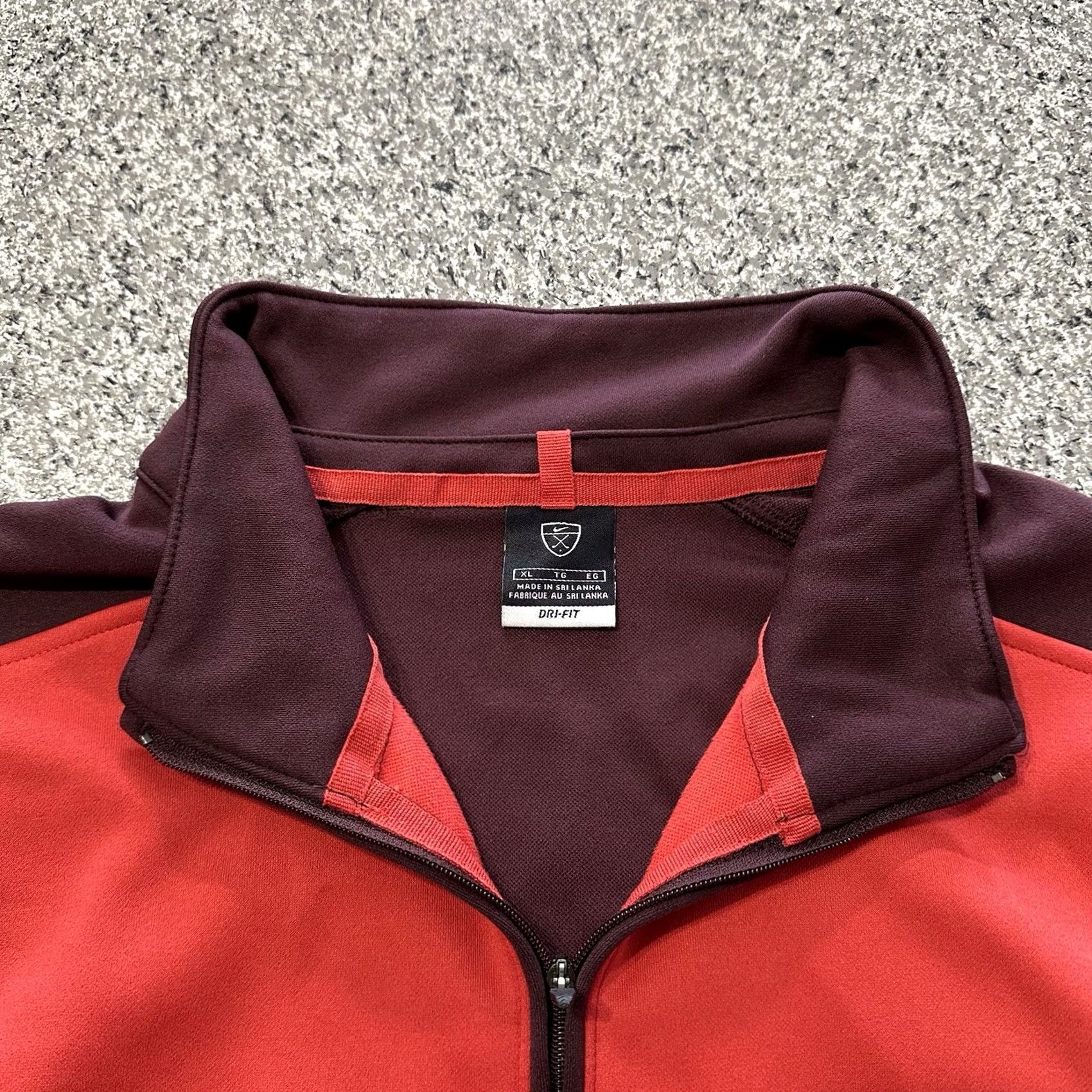 Nike Nike Golf Pullover 1/4 Zip Mens XL Dri-Fit Long Sleeve Top Red Size US XL / EU 56 / 4 - 2 Thumbnail