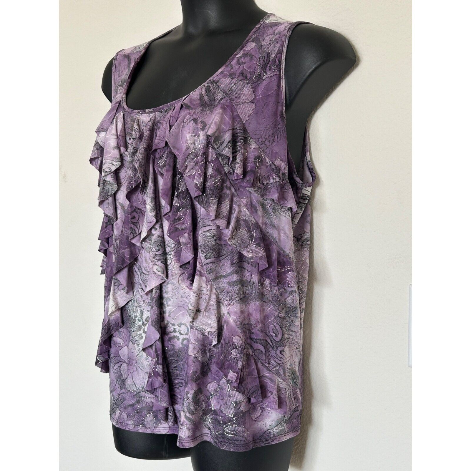 Other Womens purple and silver plus size 22 Dressbarn sleeveless t Size 3XL / US 20-22 - 4 Thumbnail