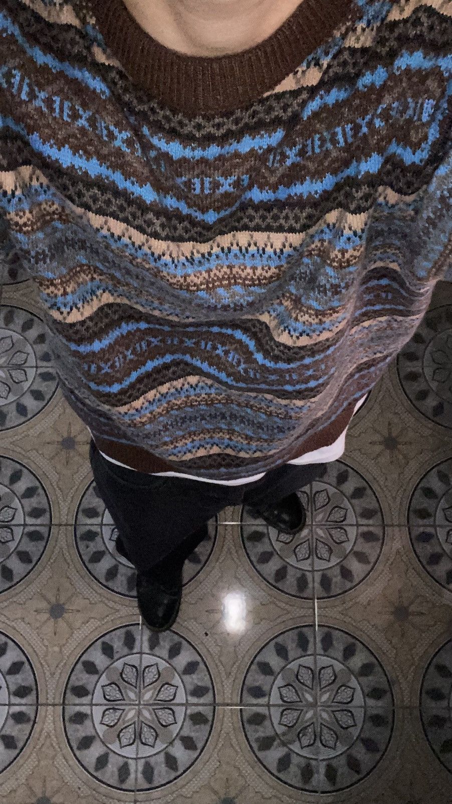 GU Vintage 90's GU Japan Fair Isle Knit Winter Streetwear. Size US M / EU 48-50 / 2 - 14 Thumbnail