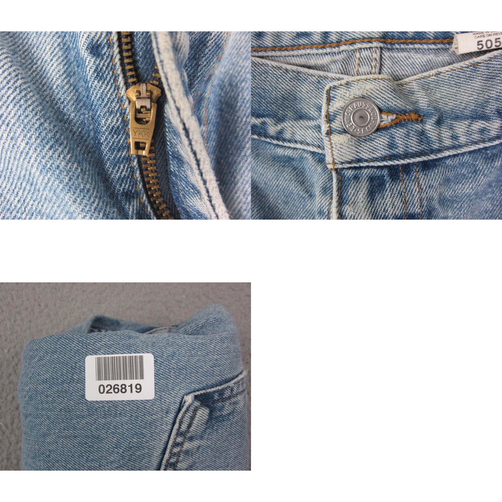 Levi's VINTAGE Levi's Jeans Mens 38x32 505 Straight Denim Blue 90s Regular Fit" Size US 38 / EU 54 - 9 Thumbnail
