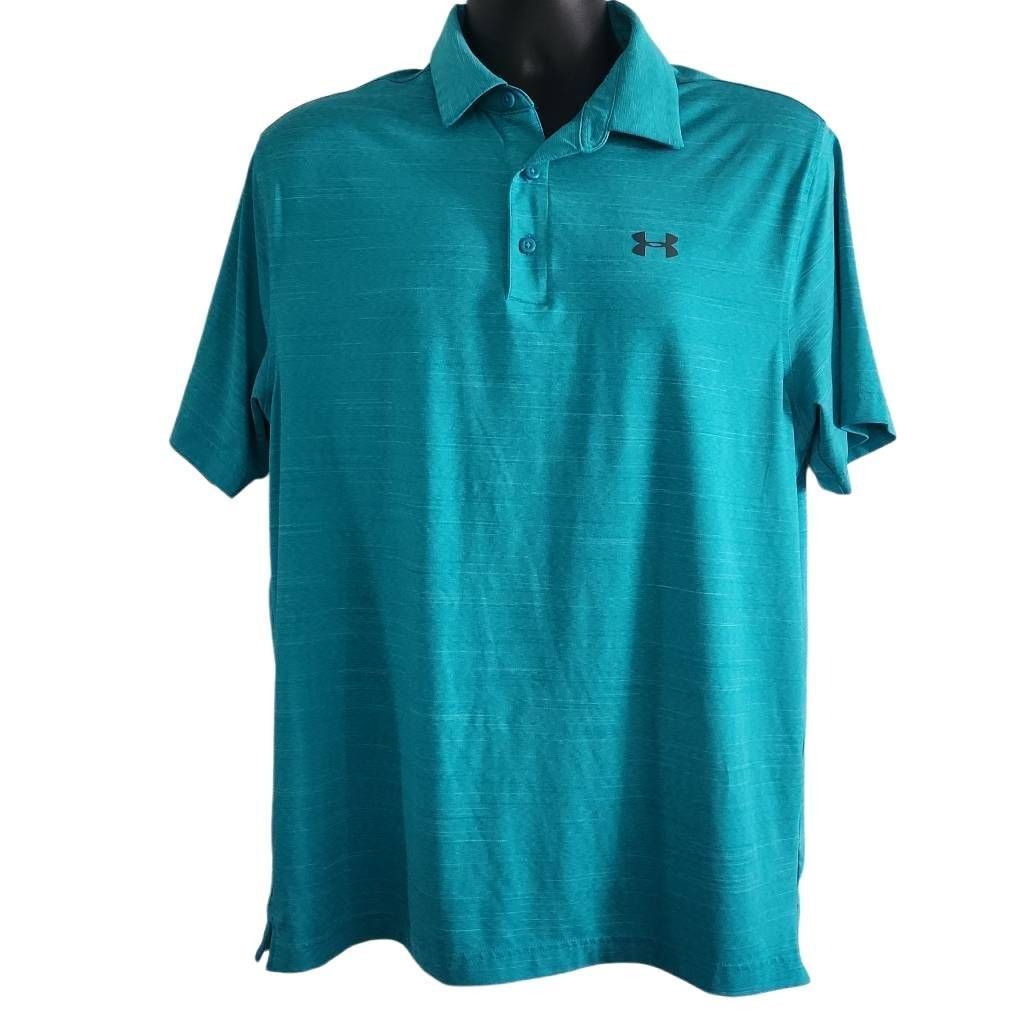 Under Armour Under Armour Men's Size Large Teal Heatgear Loose Fit Polo S Size US L / EU 52-54 / 3 - 1 Thumbnail