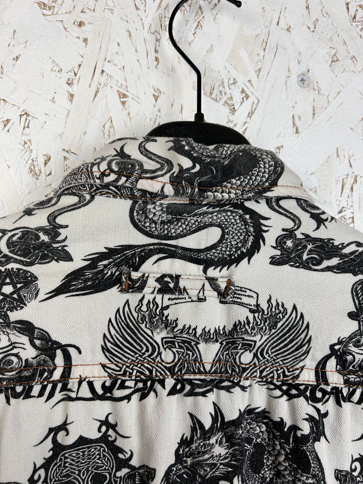 Jean Paul Gaultier Archive JPG Tattoo S96 Jean Paul Gaultier Print Denim Jacket Size M / US 6-8 / IT 42-44 - 7 Thumbnail