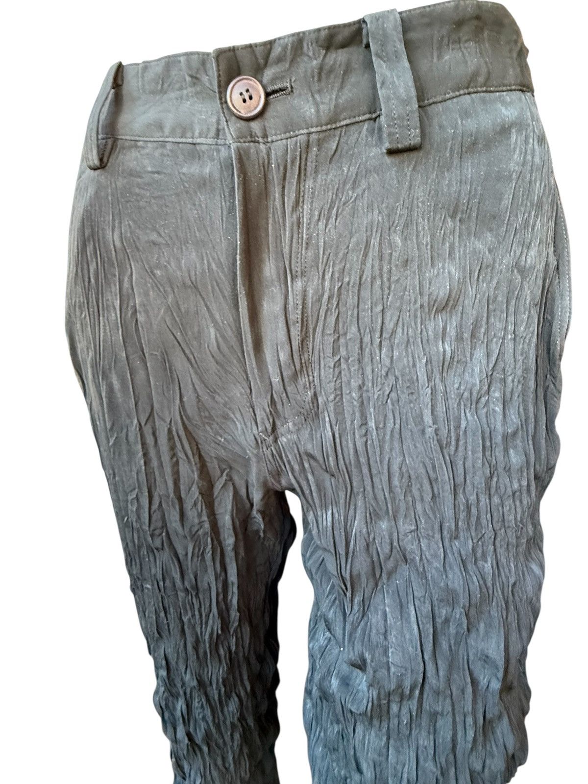 Issey Miyake Vintage 90’s Issey Miyake black crinkle trousers Size Small Size 29" - 4 Thumbnail