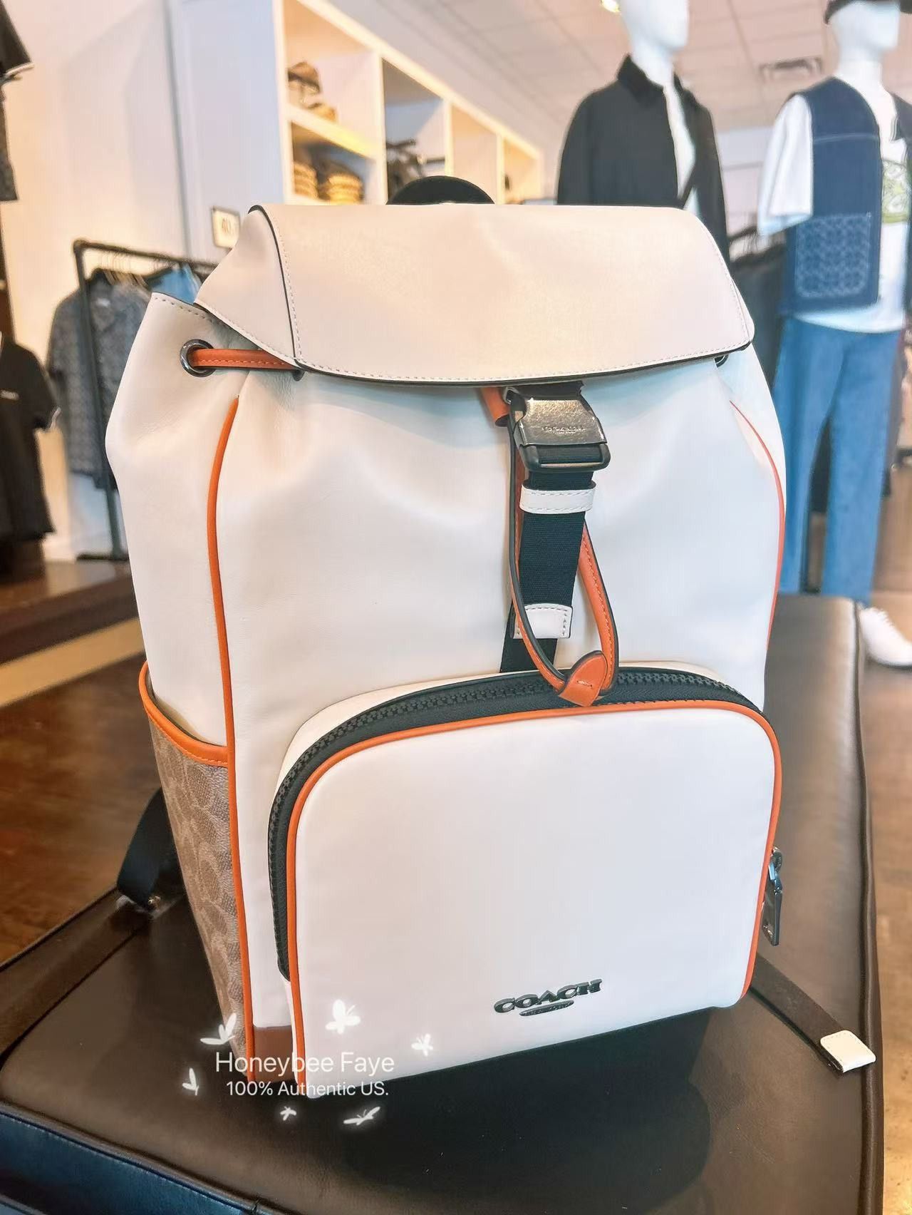 Coach Racer Backpack In Colorblock Signature Canvas CAJ74 Size ONE SIZE - 1 Thumbnail