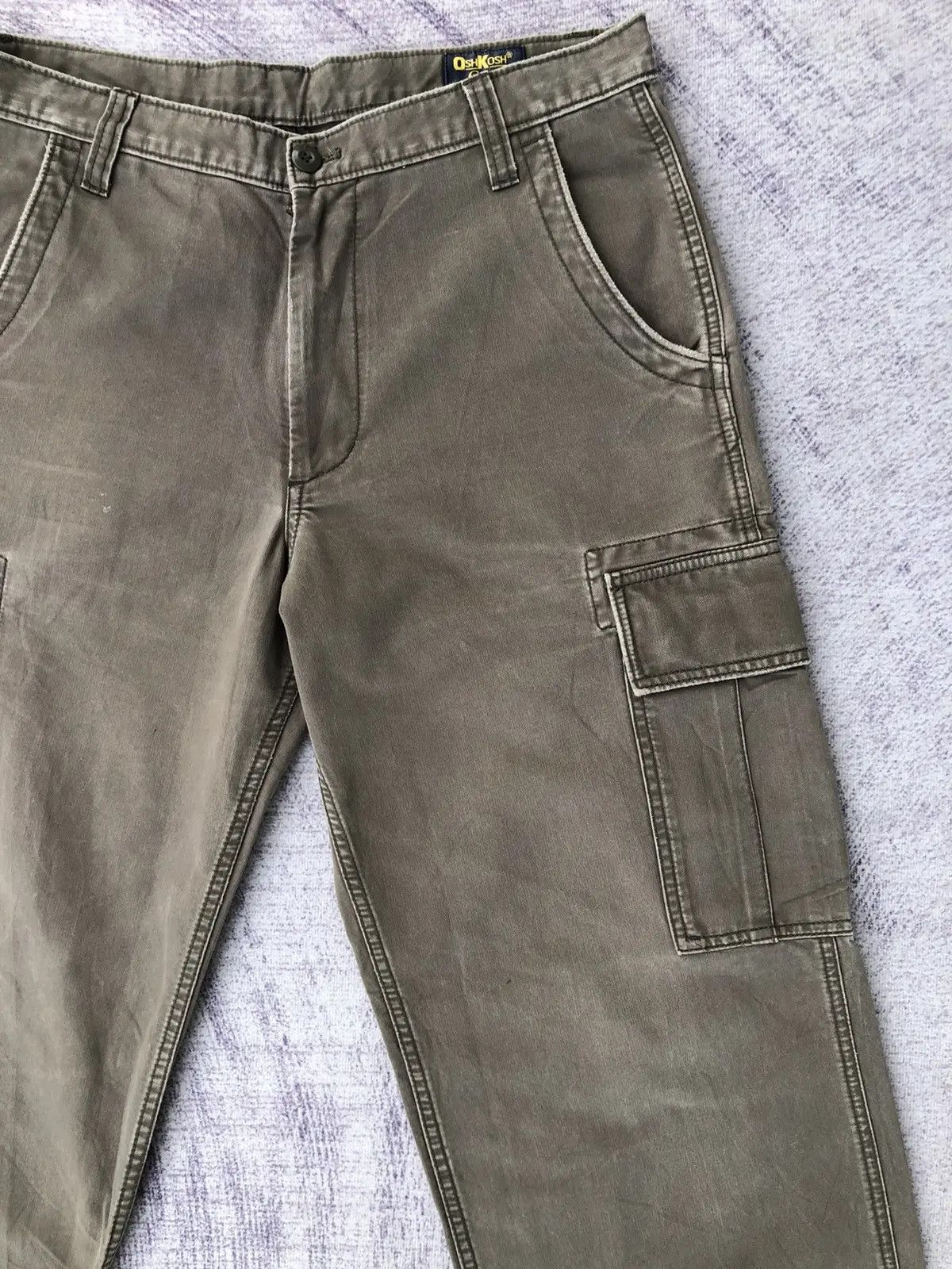 Oshkosh OshKosh Cargo Green Olive Style Multi-Pocket Pants Size US 31 - 6 Thumbnail