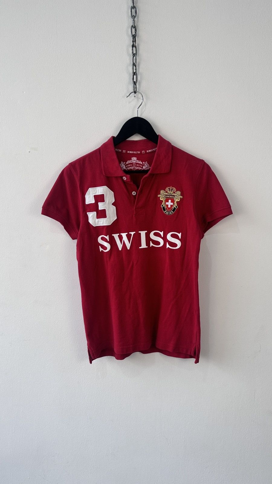 Robin Ruth Robin Ruth Swiss Polo Shirt Switzerland Heritage Embroidery ...