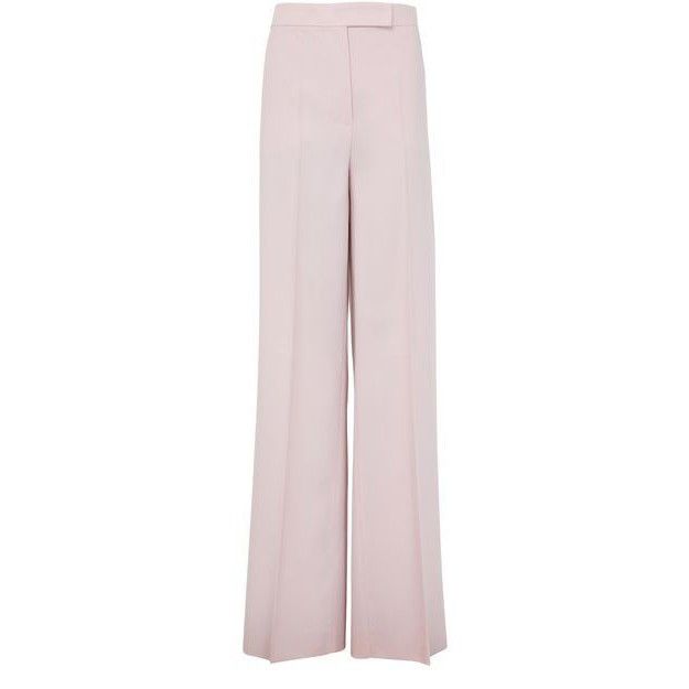 MAX MARA Judy Wide Leg Pink Wool Pants New And Authentic (Wo