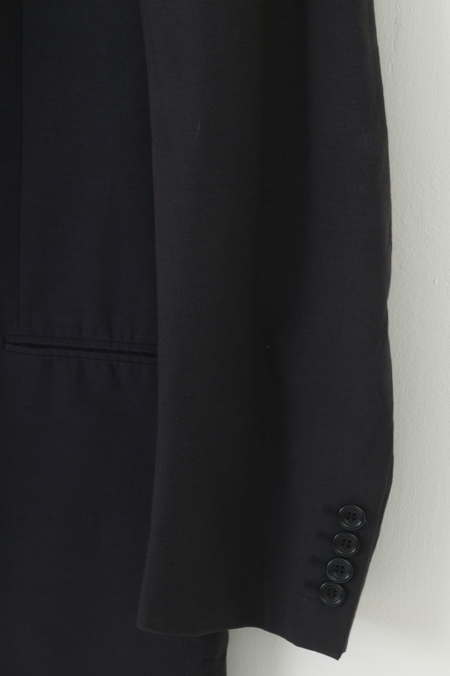 Hugo Boss Hugo Boss Men 102 40 Blazer Navy Breasted 0170 Size 40R - 3 Thumbnail