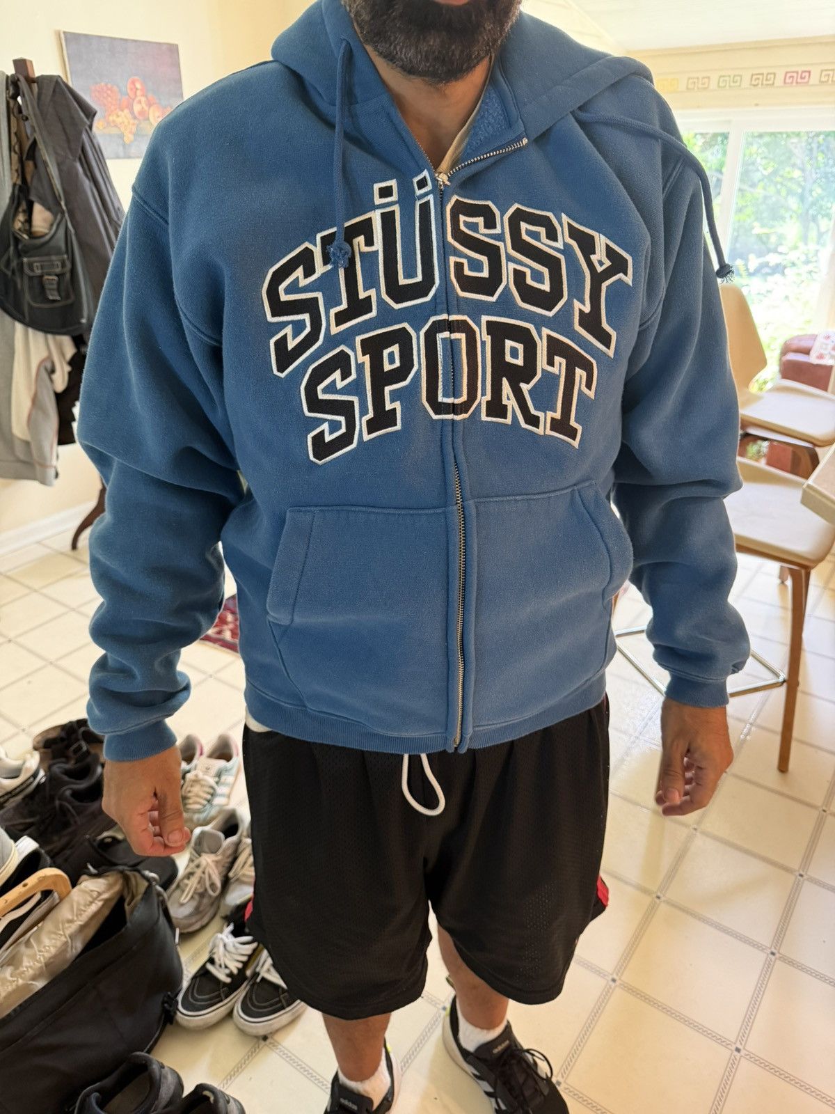 Stussy Stussy Sport Zip Hoodie Blue | Grailed