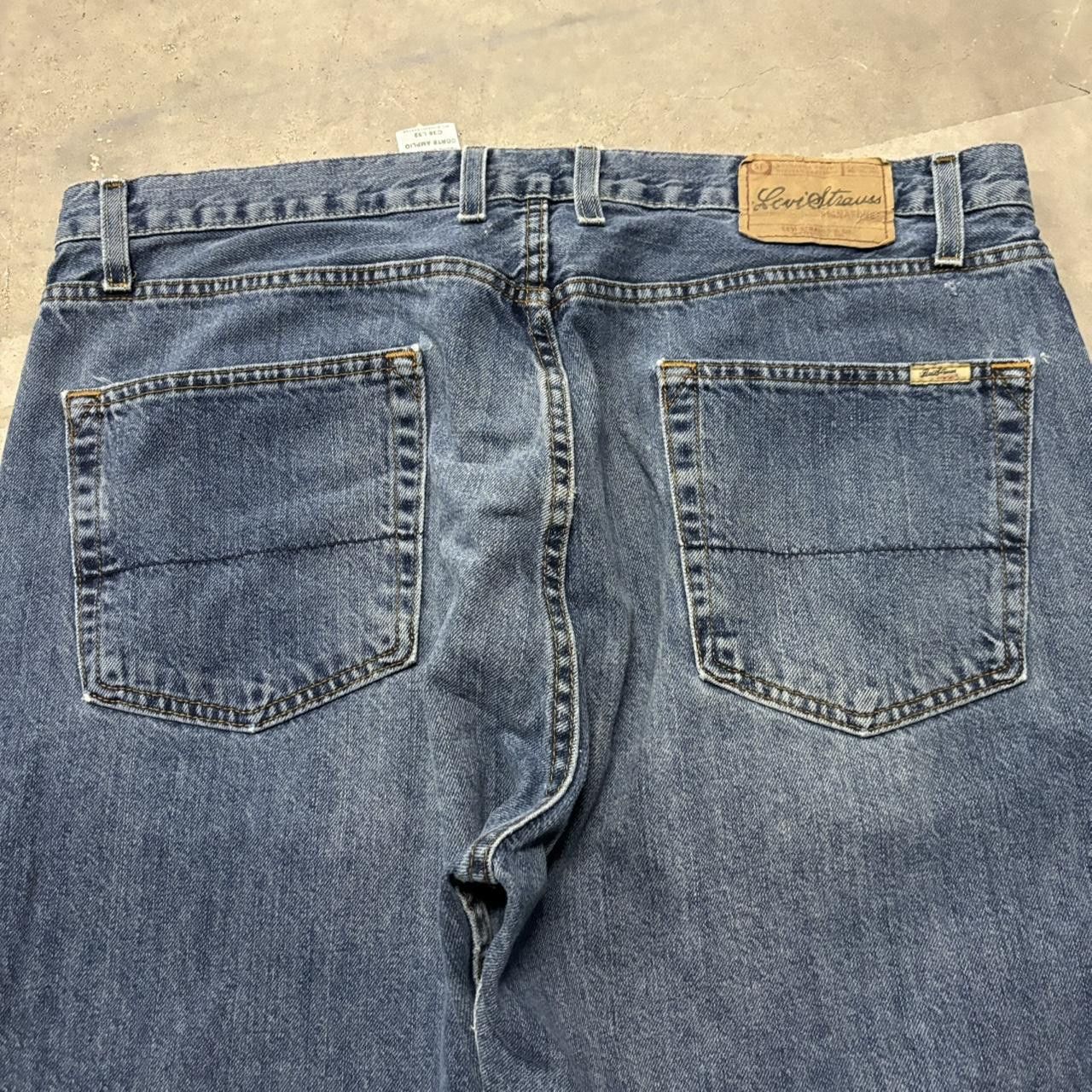 Japanese Brand × Levi's × Vintage Crazy Vintage Y2K/2000s Baggy Dark Blue Wash Levi’s Skater Style Denim Jeans! Size US 38 / EU 54 - 7 Thumbnail