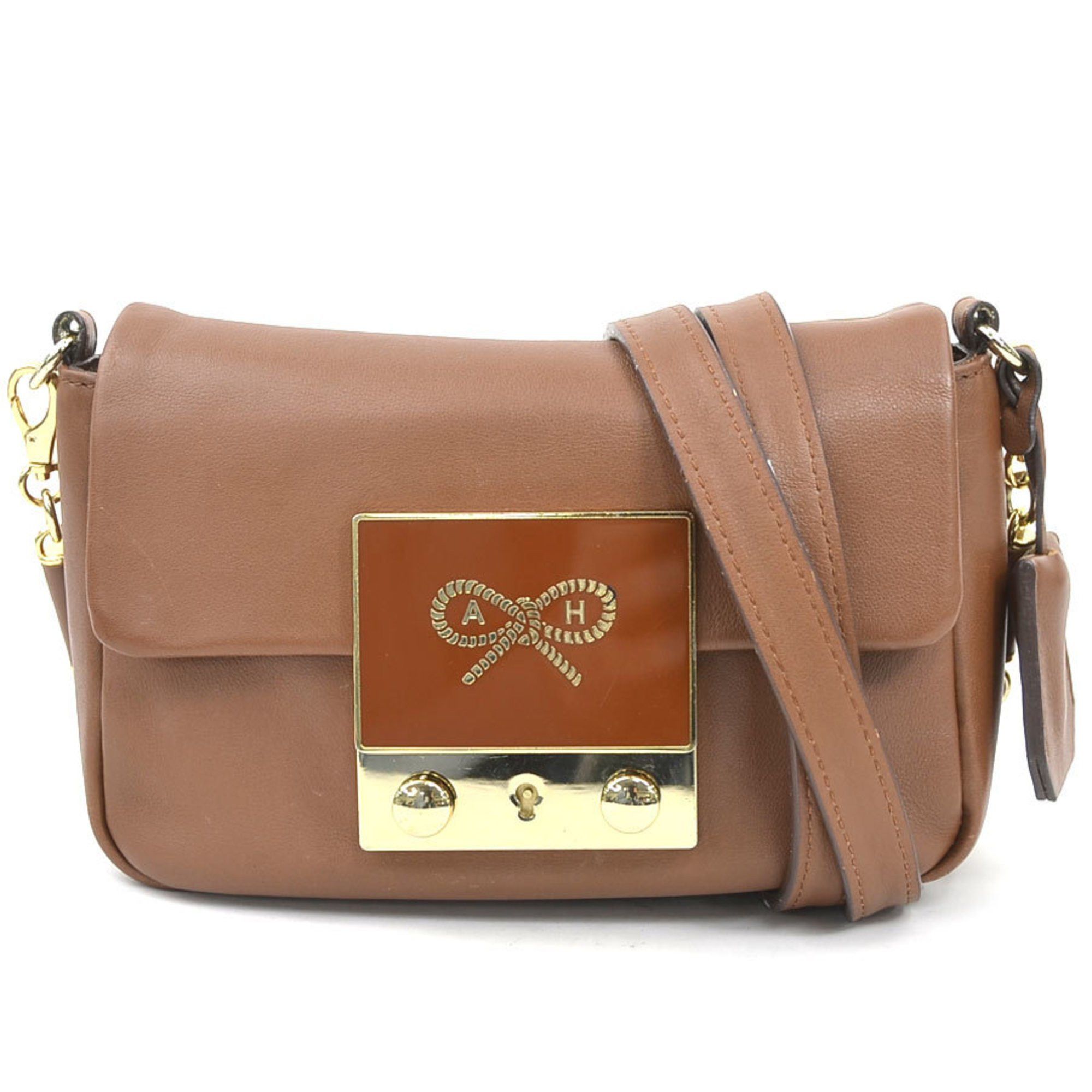 Anya Hindmarch Anya Hindmarch Women's Brown Leather Shoulder Bag (R10826A) Size ONE SIZE - 1 Thumbnail