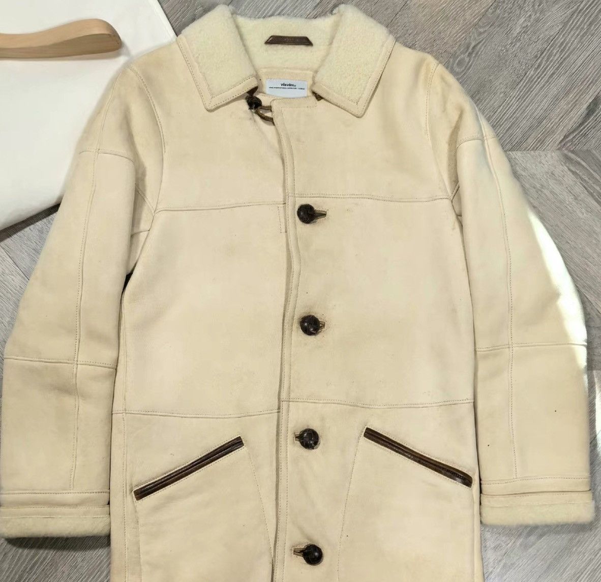 image of Visvim 14Aw Patton Coat It's The First Generation Barton Coa in White, Men's (Size Small)